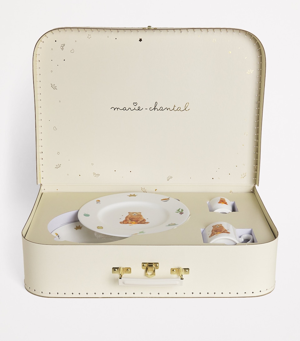 Manners Begin at Breakfast Crockery Suitcase Set