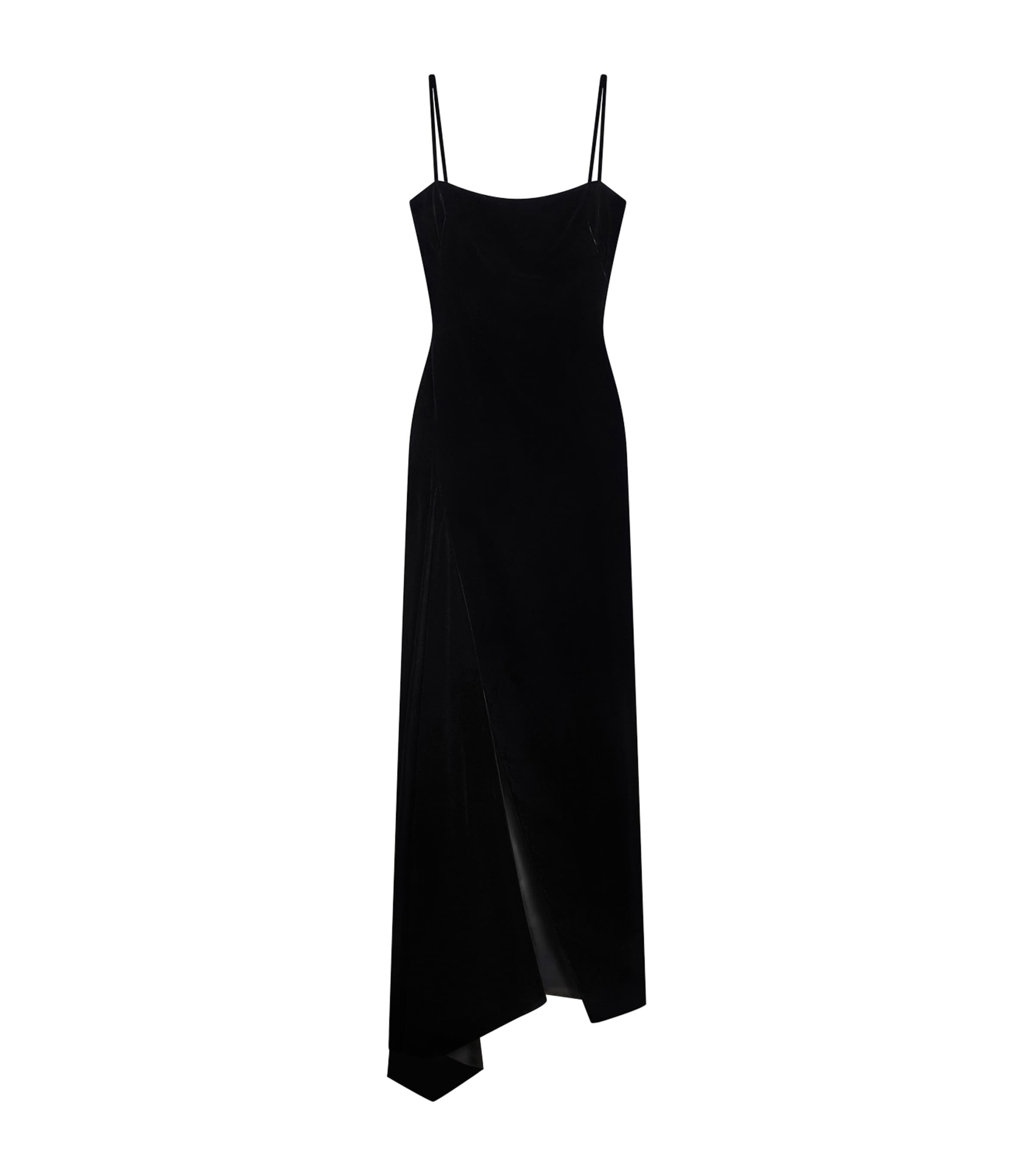 Givenchy Womens Velvet Slash Maxi Dress