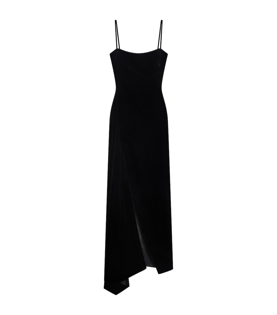 Givenchy Womens Velvet Slash Maxi Dress