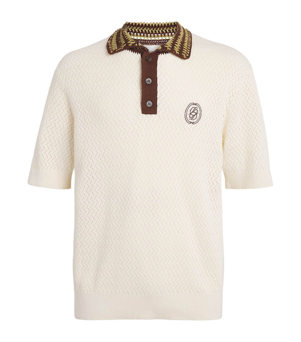 Crochet Emblem Polo Shirt