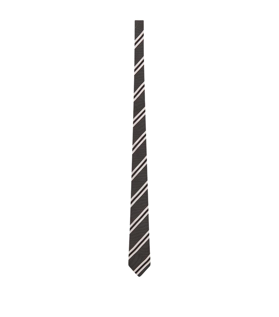 Saint Laurent Silk Striped Tie