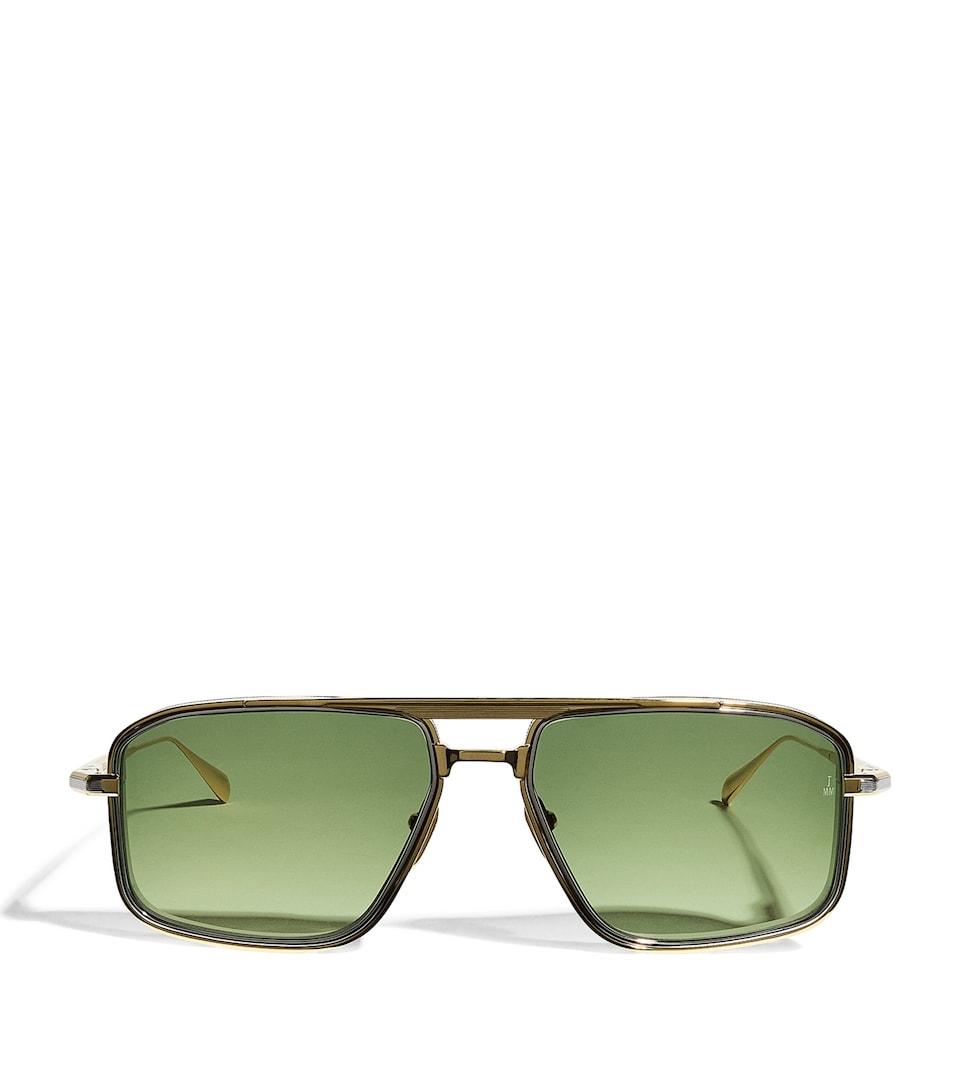 Jacques Marie Mage Titanium Earl Aviator Sunglasses Musket