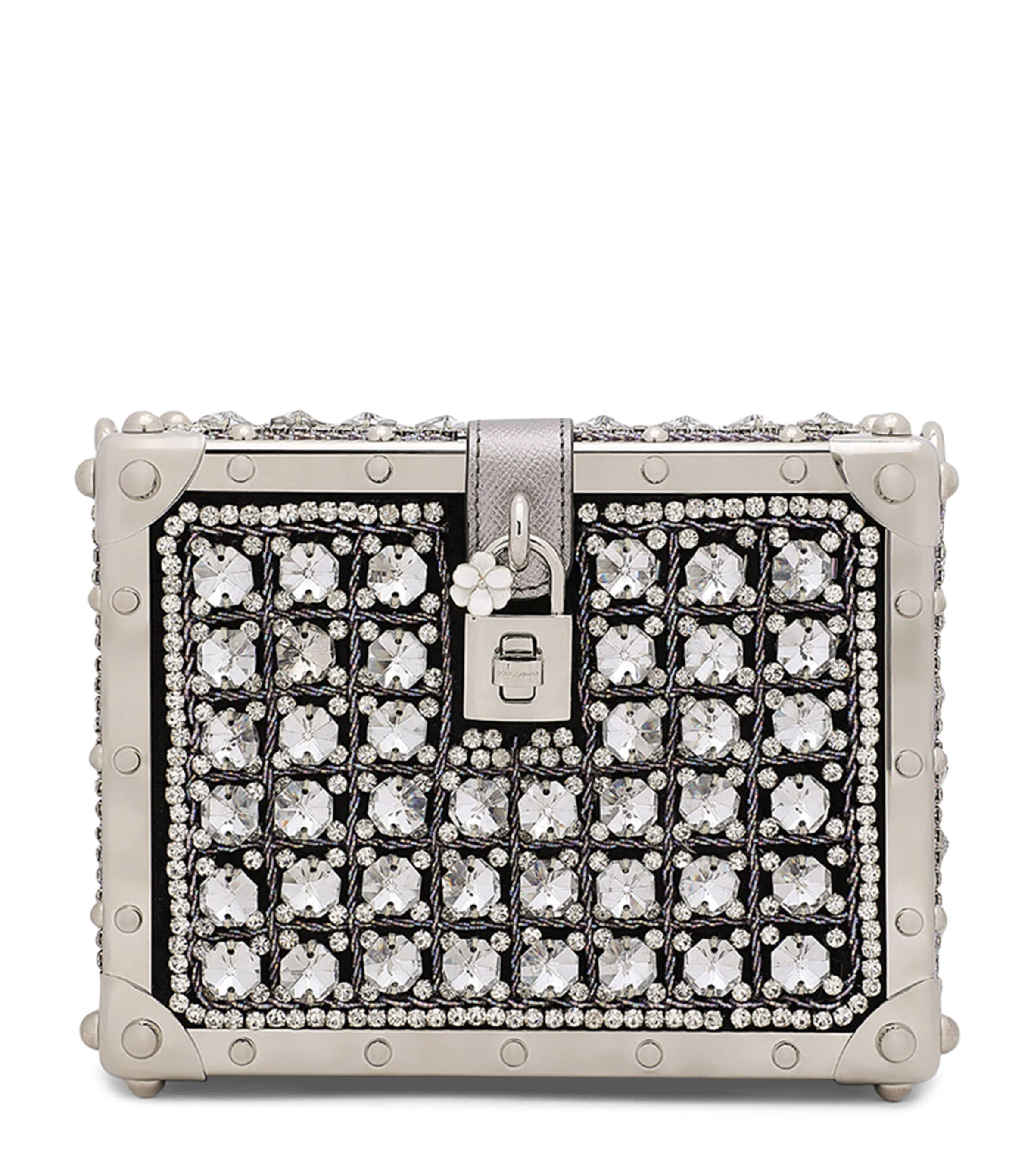 Crystal-Embellished Shoulder Bag