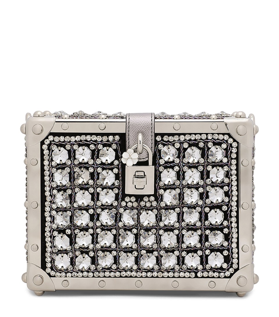 Crystal-Embellished Shoulder Bag