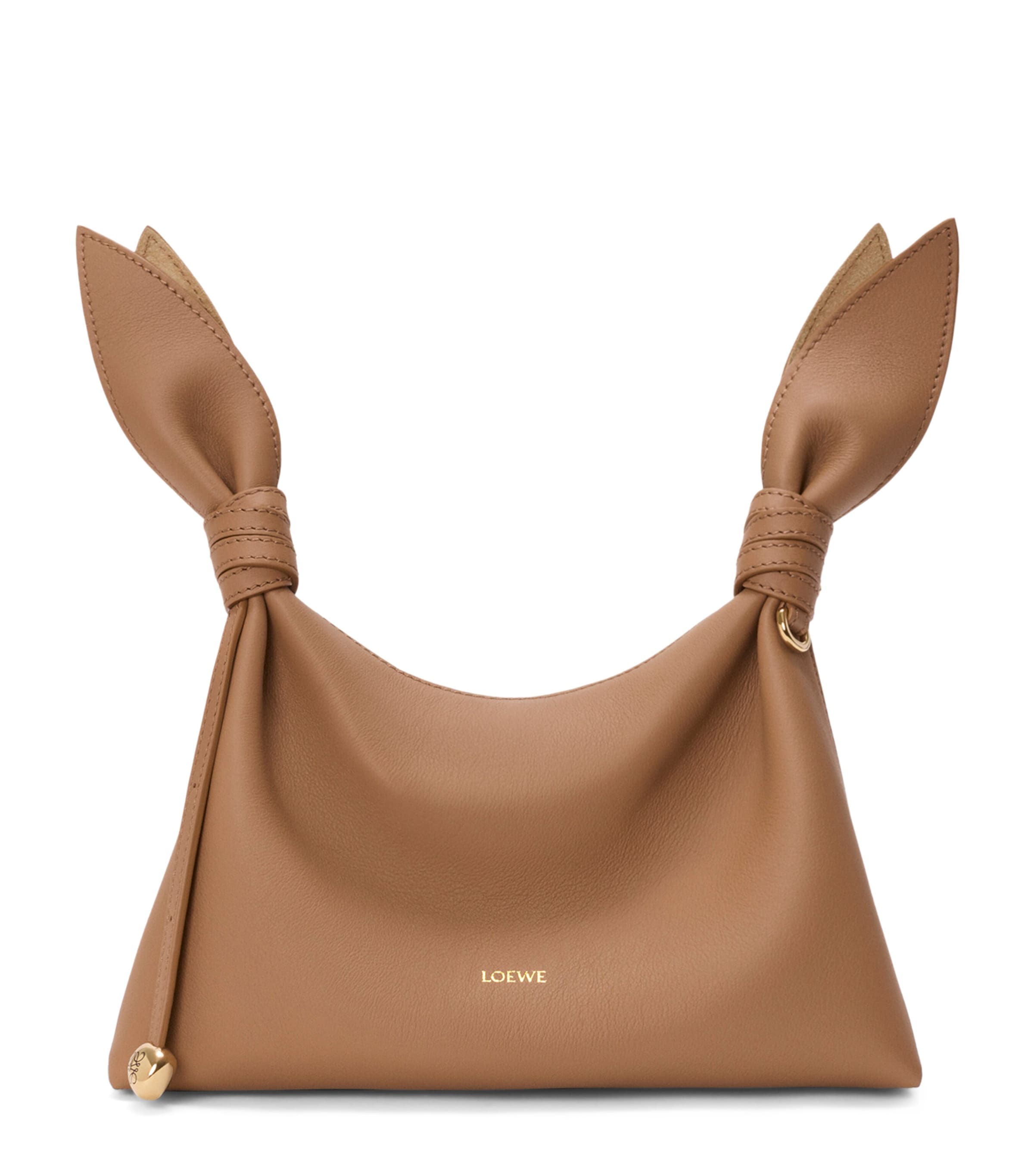 LOEWE Mini Leather Scarf Shoulder Bag Mocha