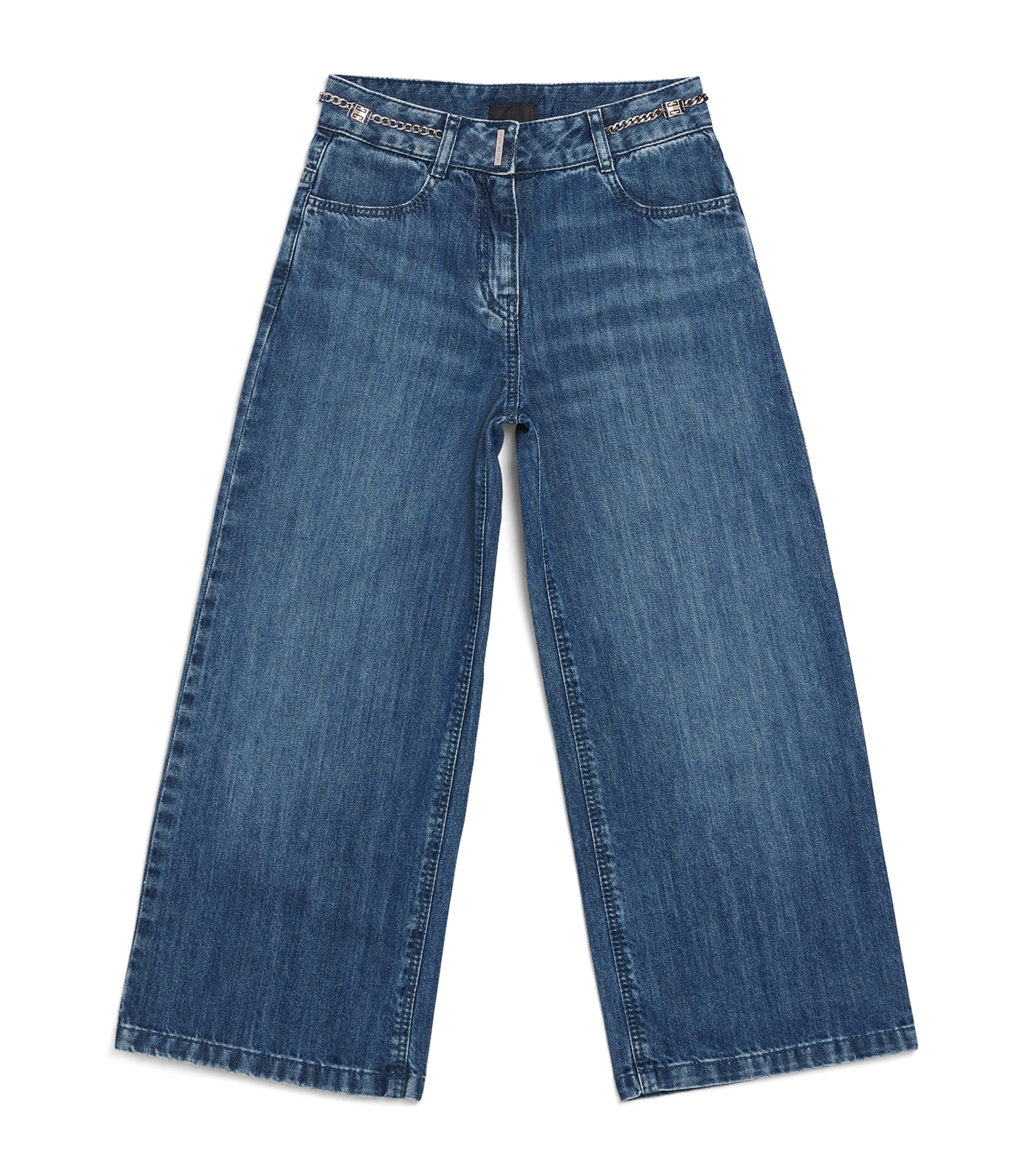 Embroidered Logo Straight Jeans (4-12+ Years)