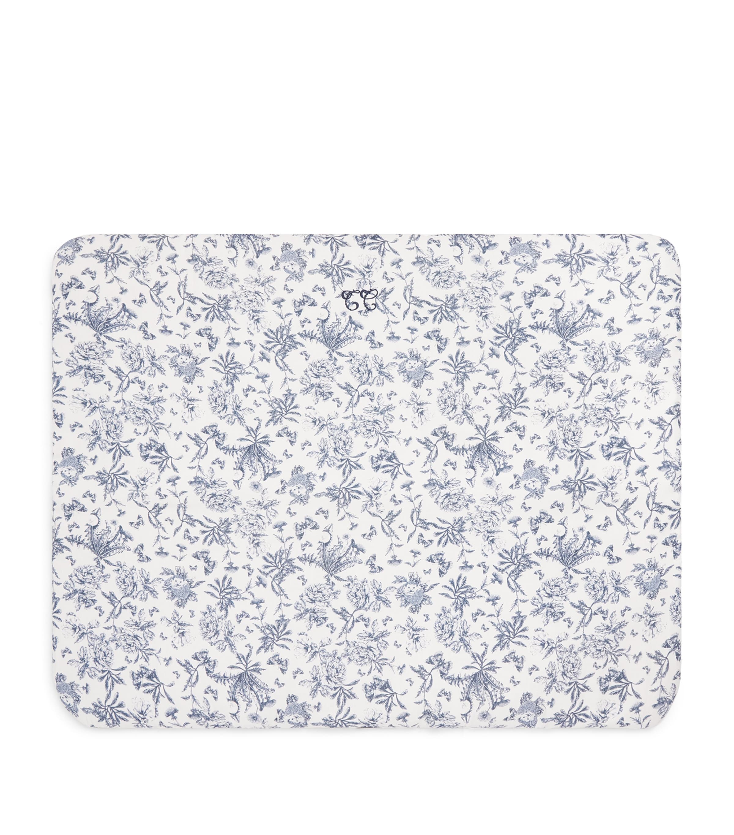 Cotton Toile de Jouy Blanket