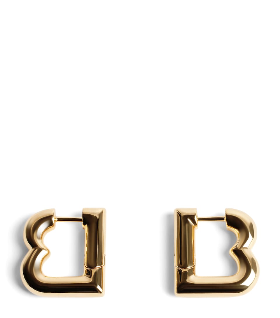 Balenciaga XS B Hoop Earrings