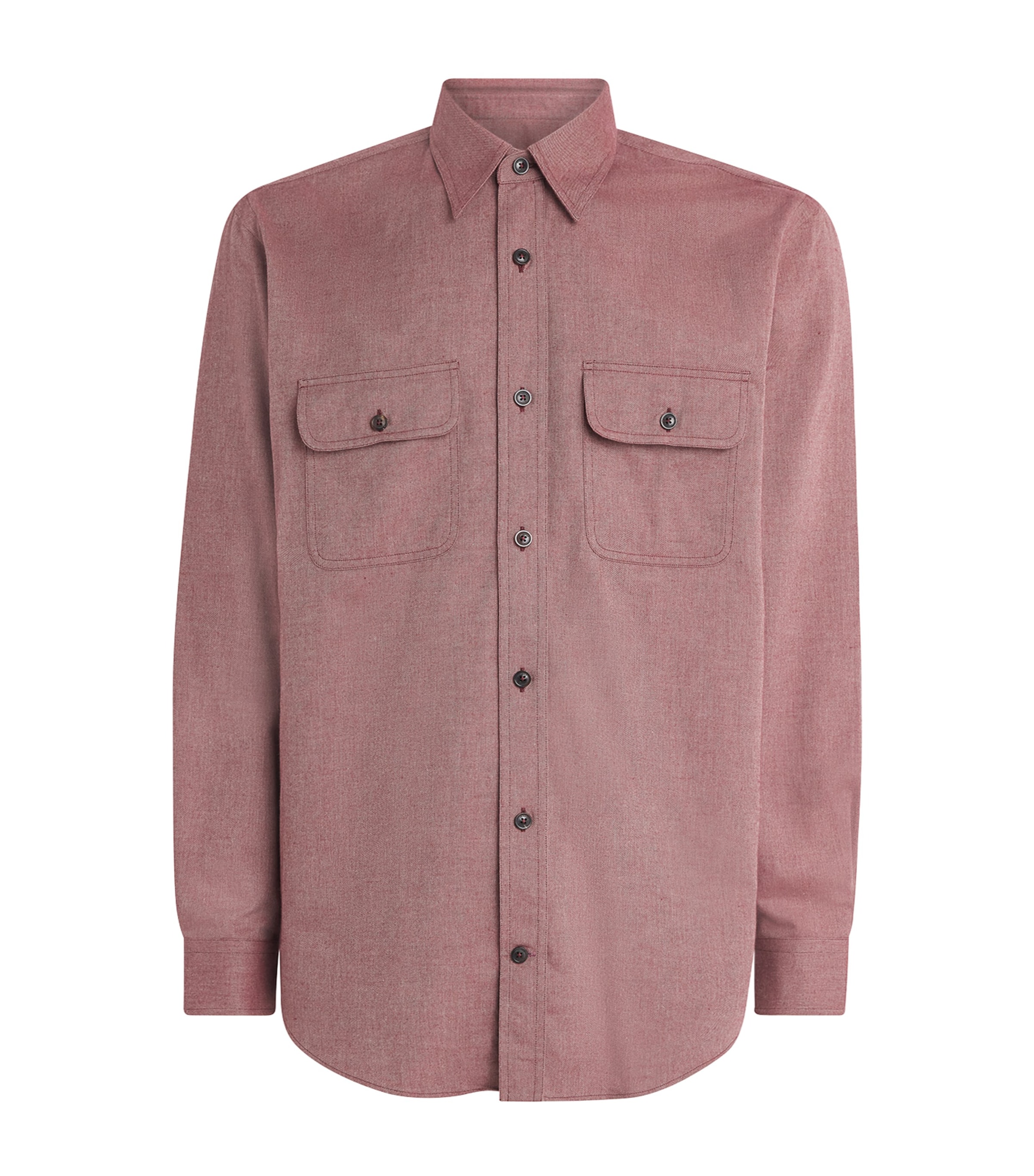 Purdey Mens Cotton Double Pocket Shirt Audley Red