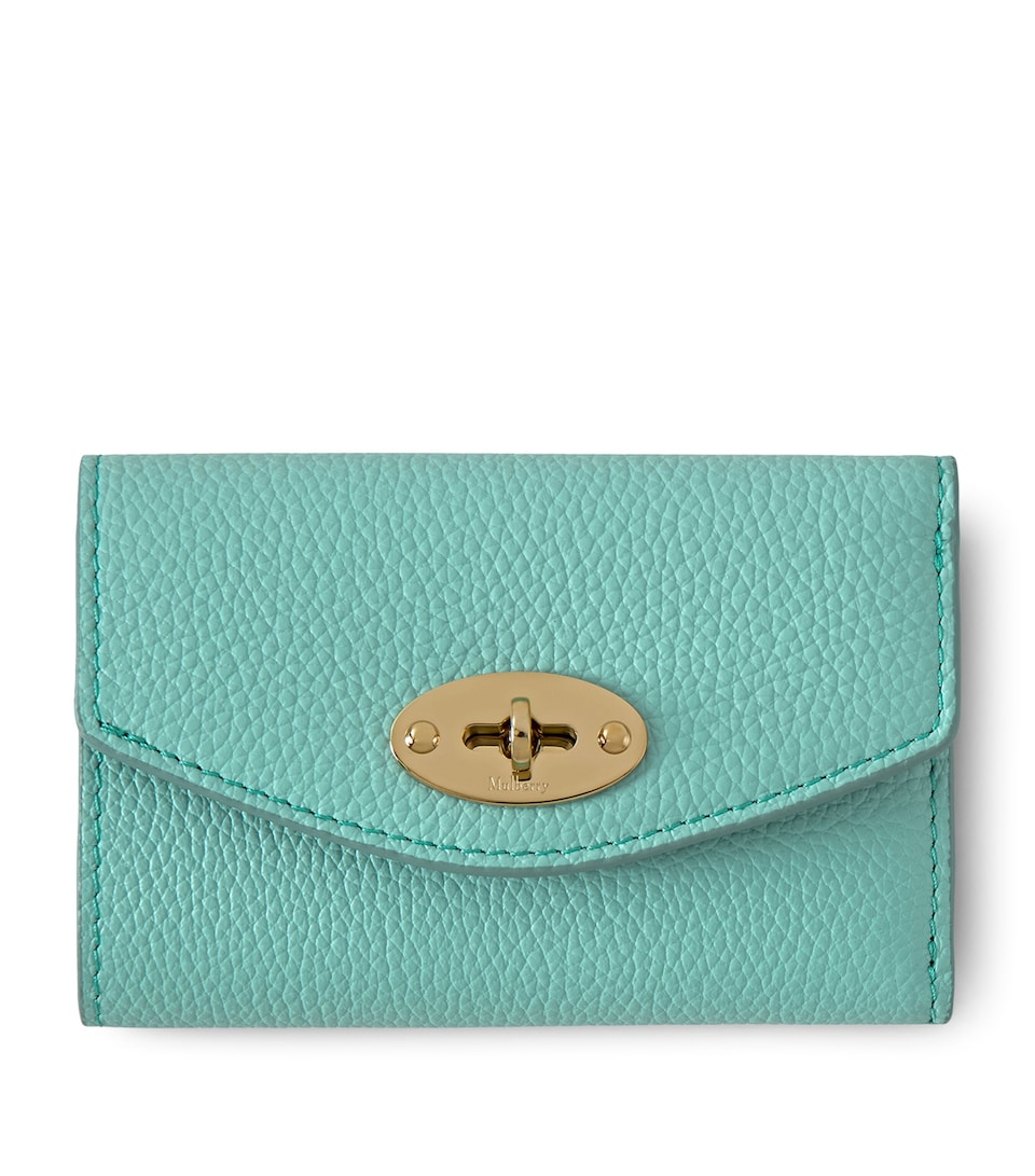 Mulberry Small Leather Folded Darley Wallet Marina Blue