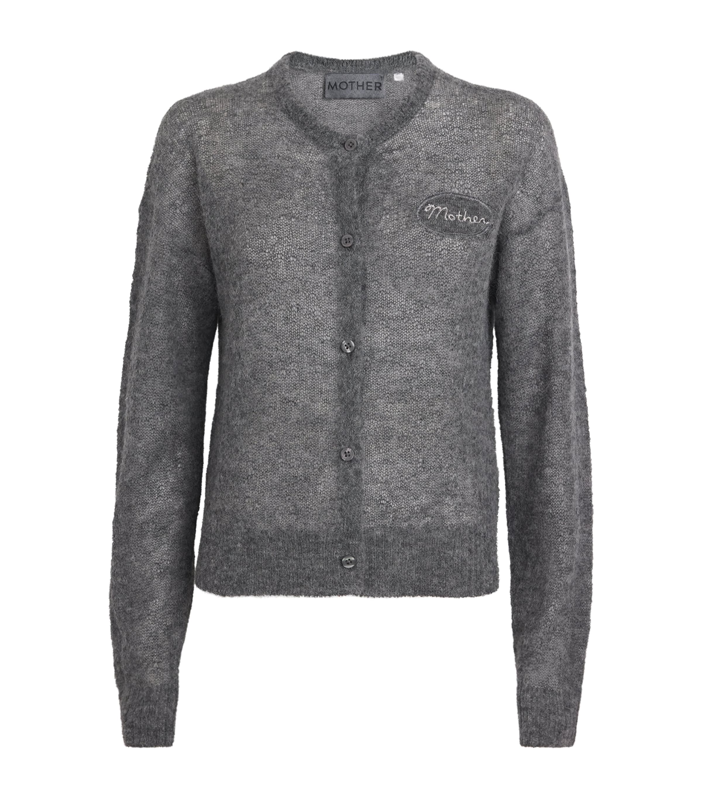 Alpaca-Blend Crop Cardigan