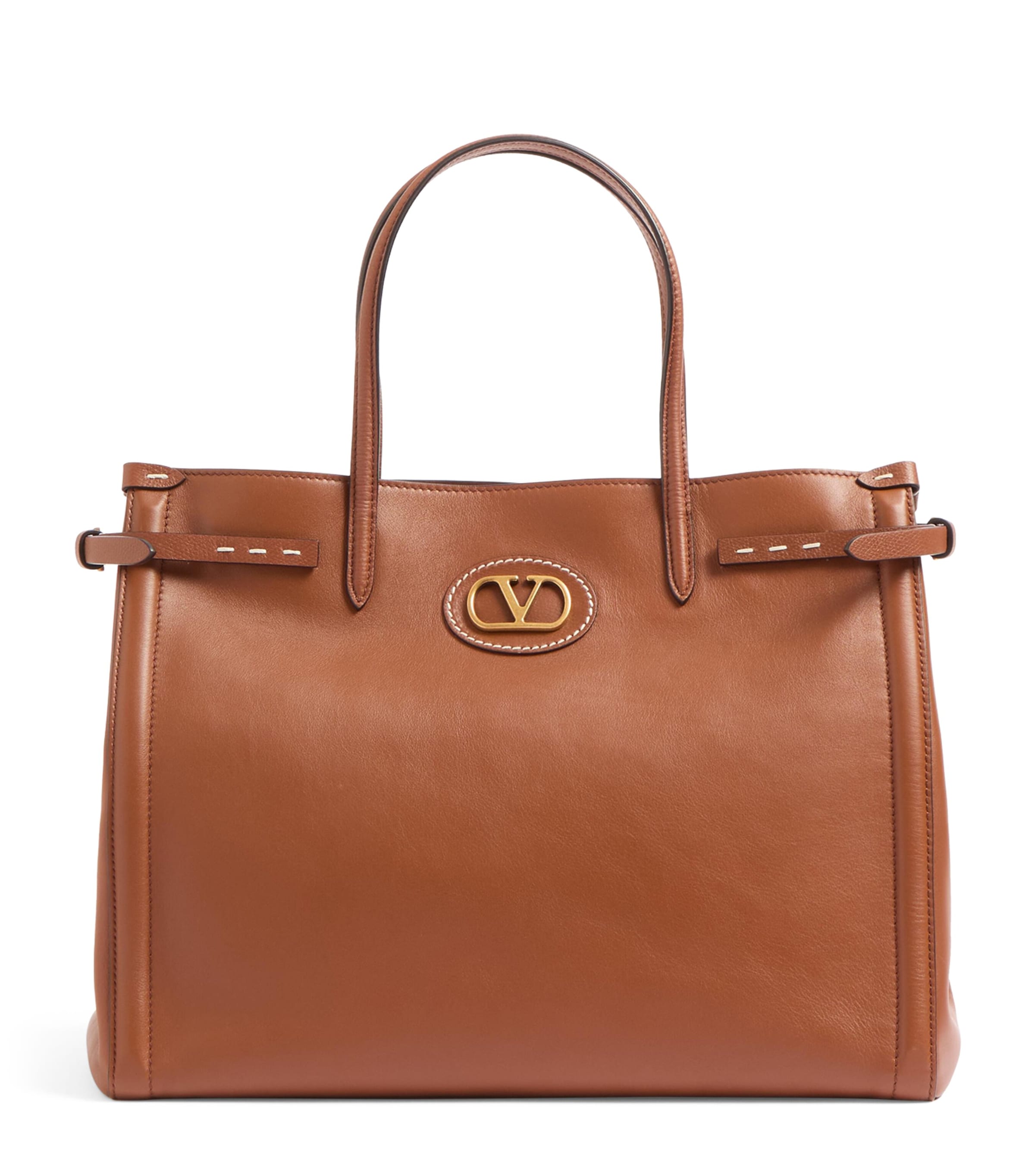 Valentino Garavani Medium Leather Antibes Tote Bag | Harrods US