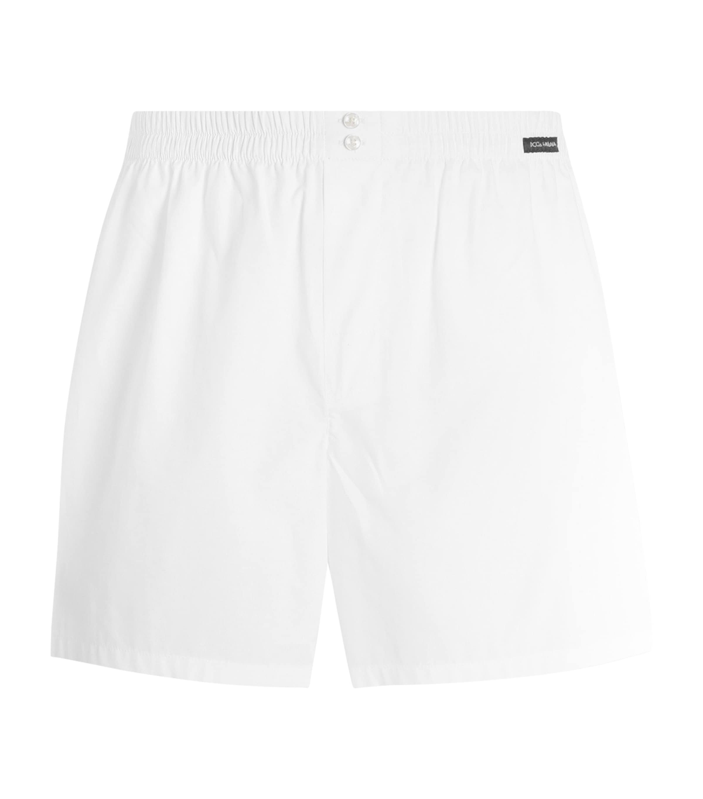 Dolce&Gabbana Mens Cotton Poplin Shorts Optical White