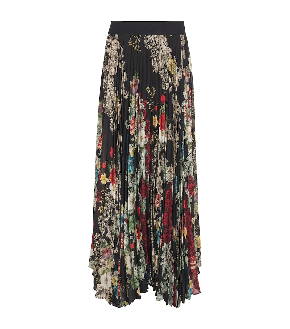 Alice+Olivia Womens Pleated Katz Maxi Skirt Free Spirit