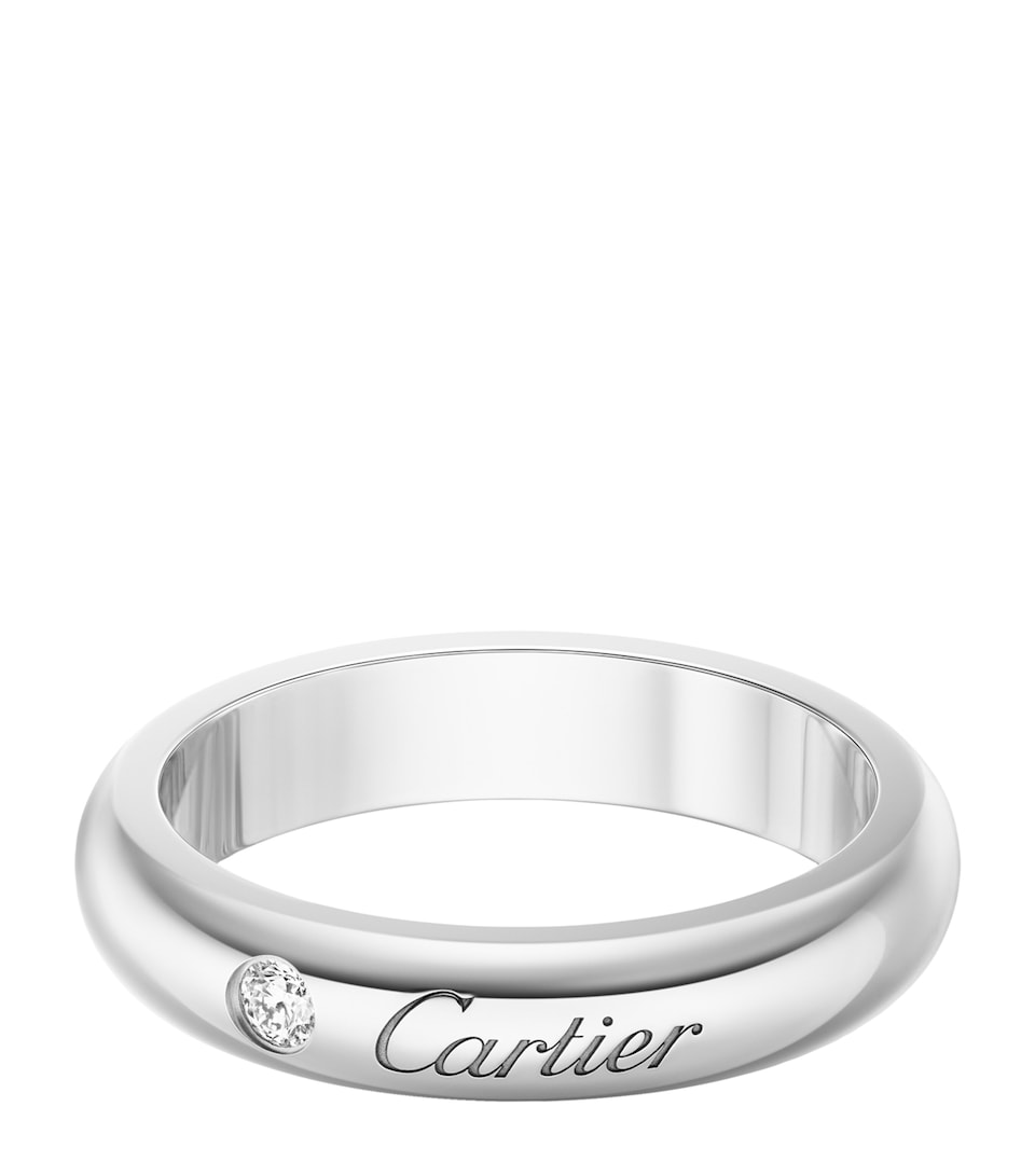 Platinum and Diamond C de Cartier Wedding Band