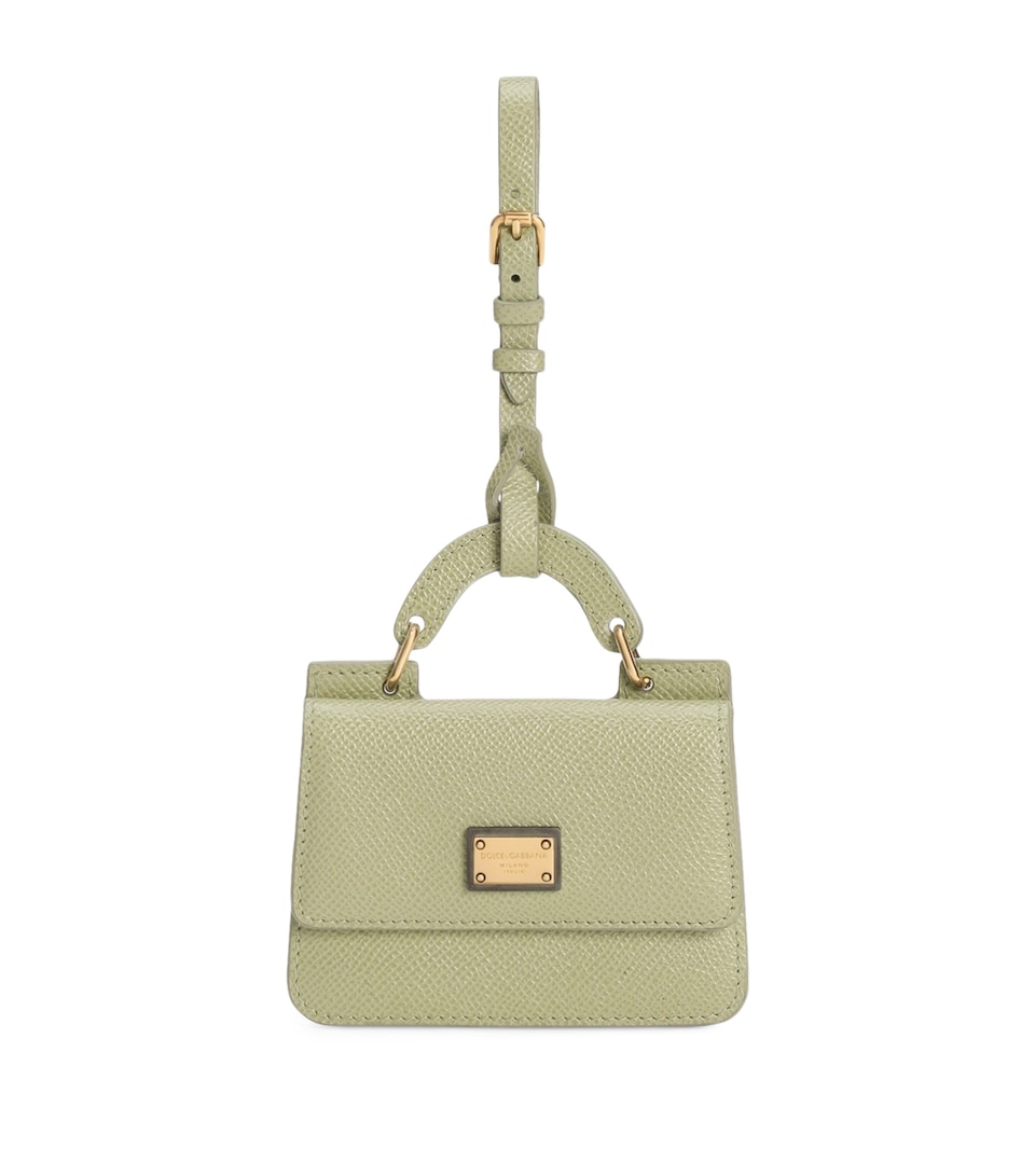 Dolce&Gabbana Calfskin Dauphine Card Holder Sage Green