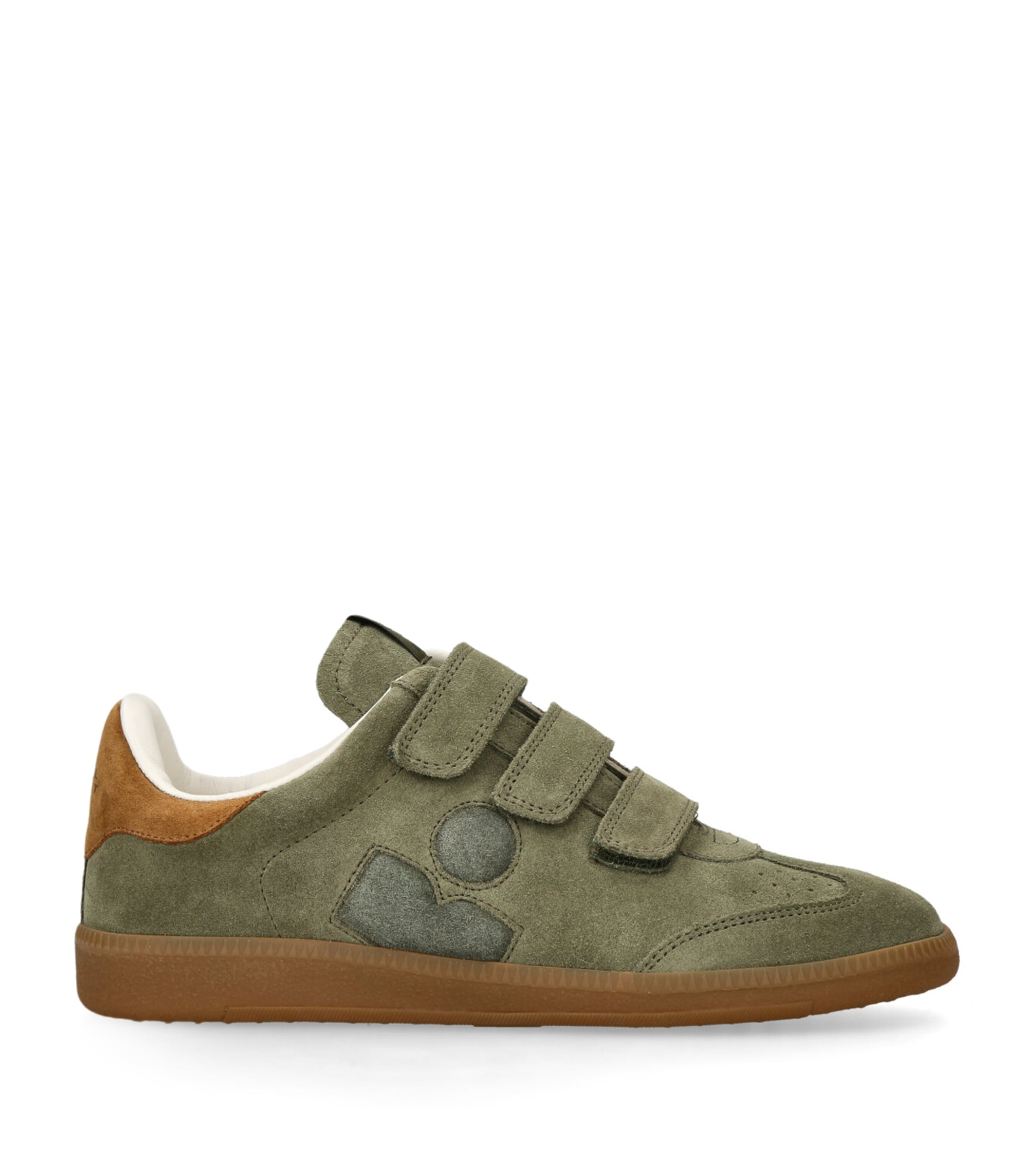 Isabel Marant Suede Beth Logo Sneakers Khaki