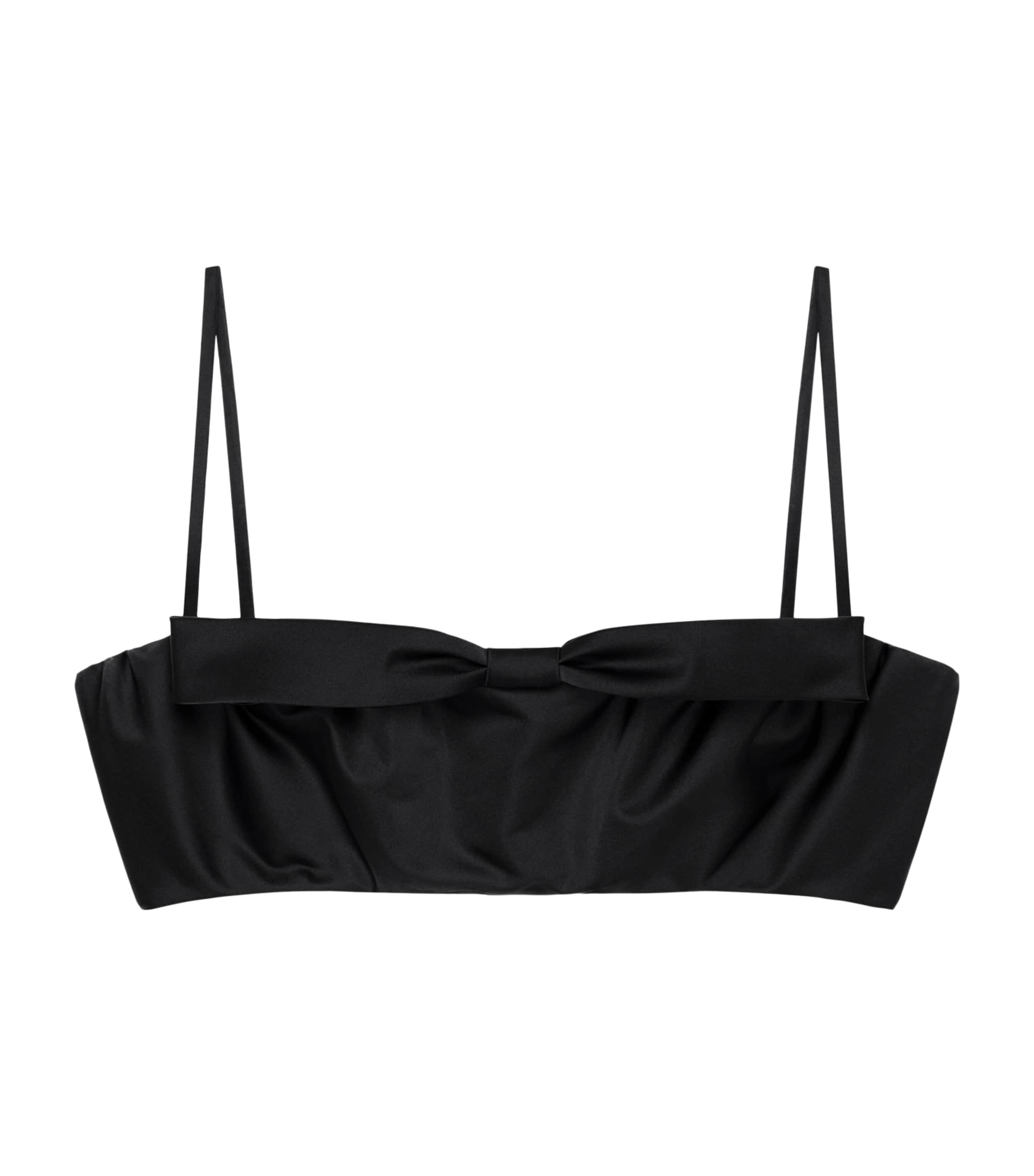 Givenchy Womens Satin Bow Bra Crop Top
