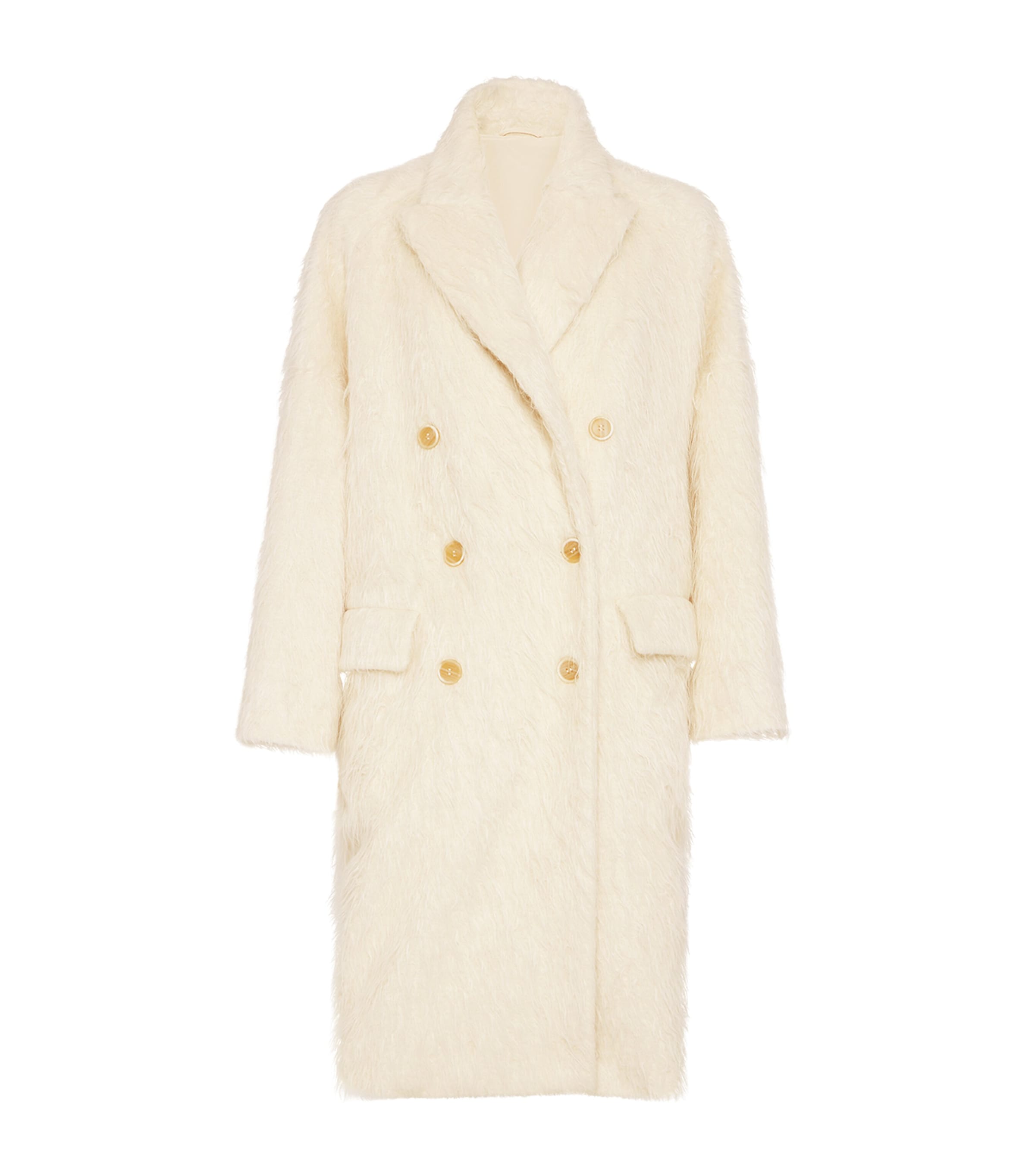 Alpaca-Blend Double-Breasted Coat