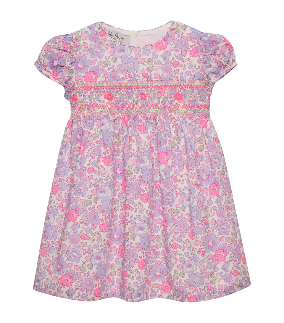 Trotters Cotton Floral Betsy Party Dress (3-24 Months) Lilac Betsy