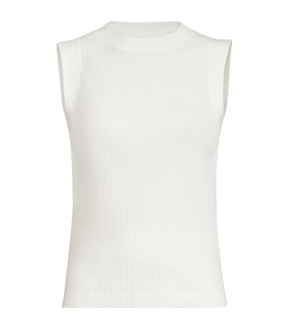 Brunello Cucinelli Womens Cotton Ribbed Tank Top