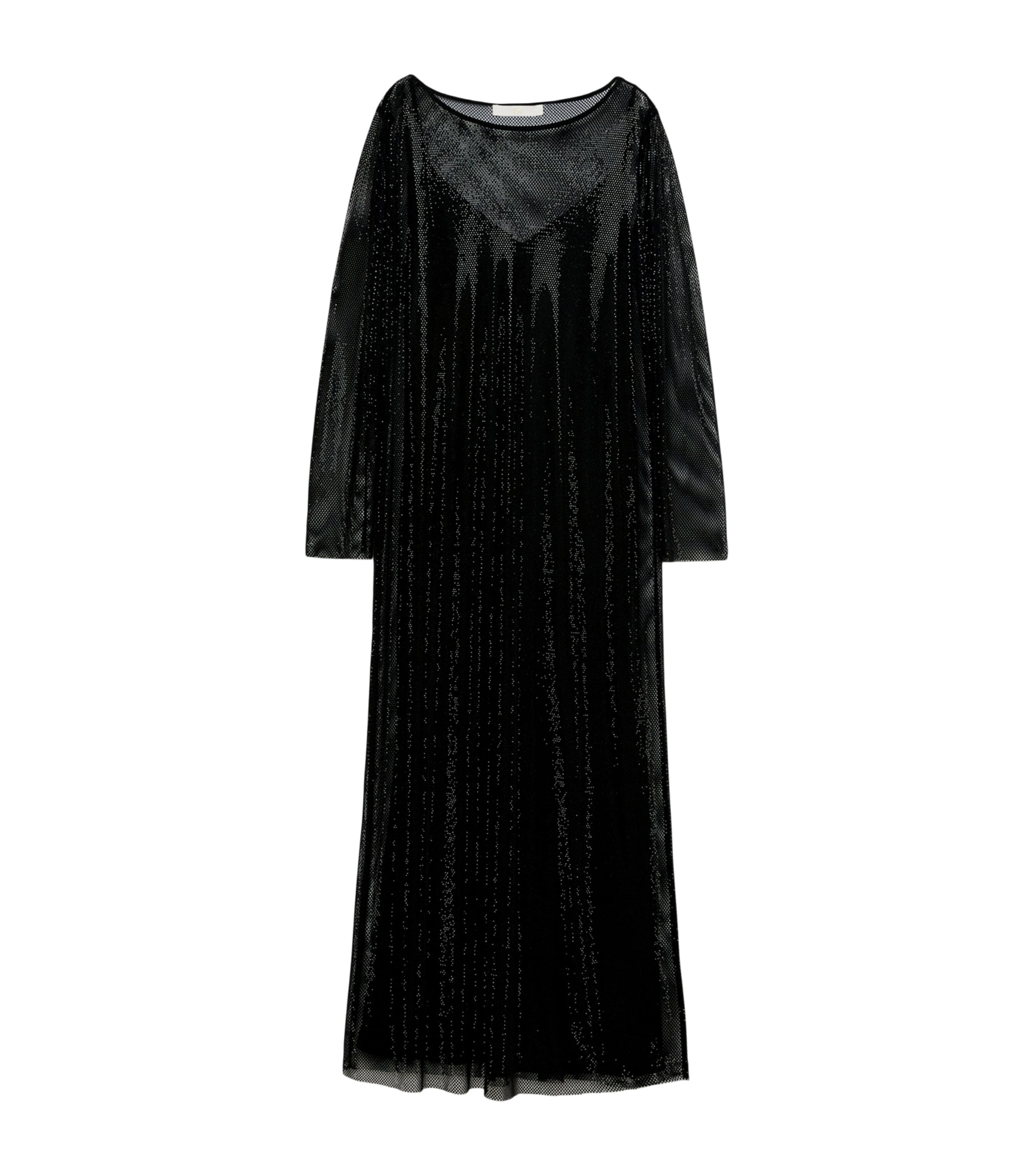 Marina Rinaldi Womens Sparkling Midi Dress and Petticoat Black