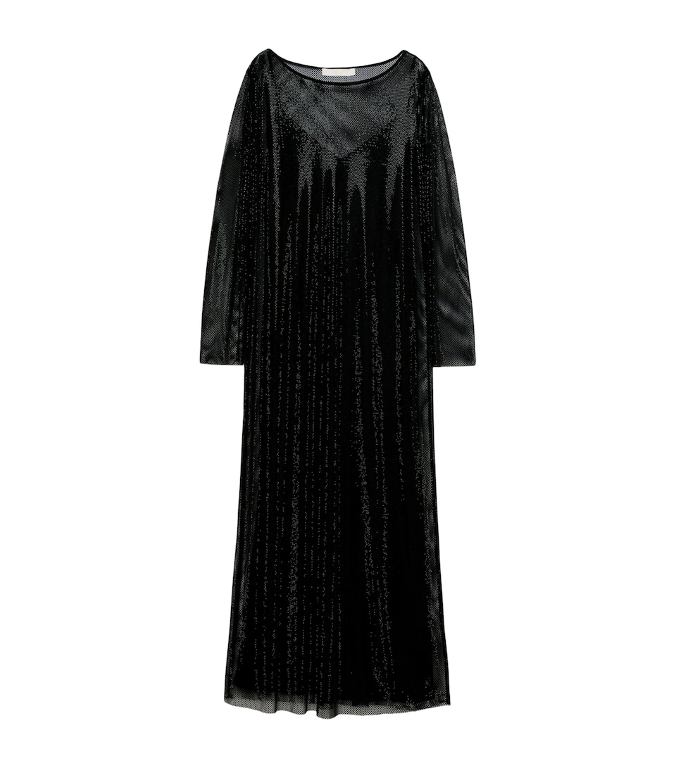 Marina Rinaldi Womens Sparkling Midi Dress and Petticoat Black