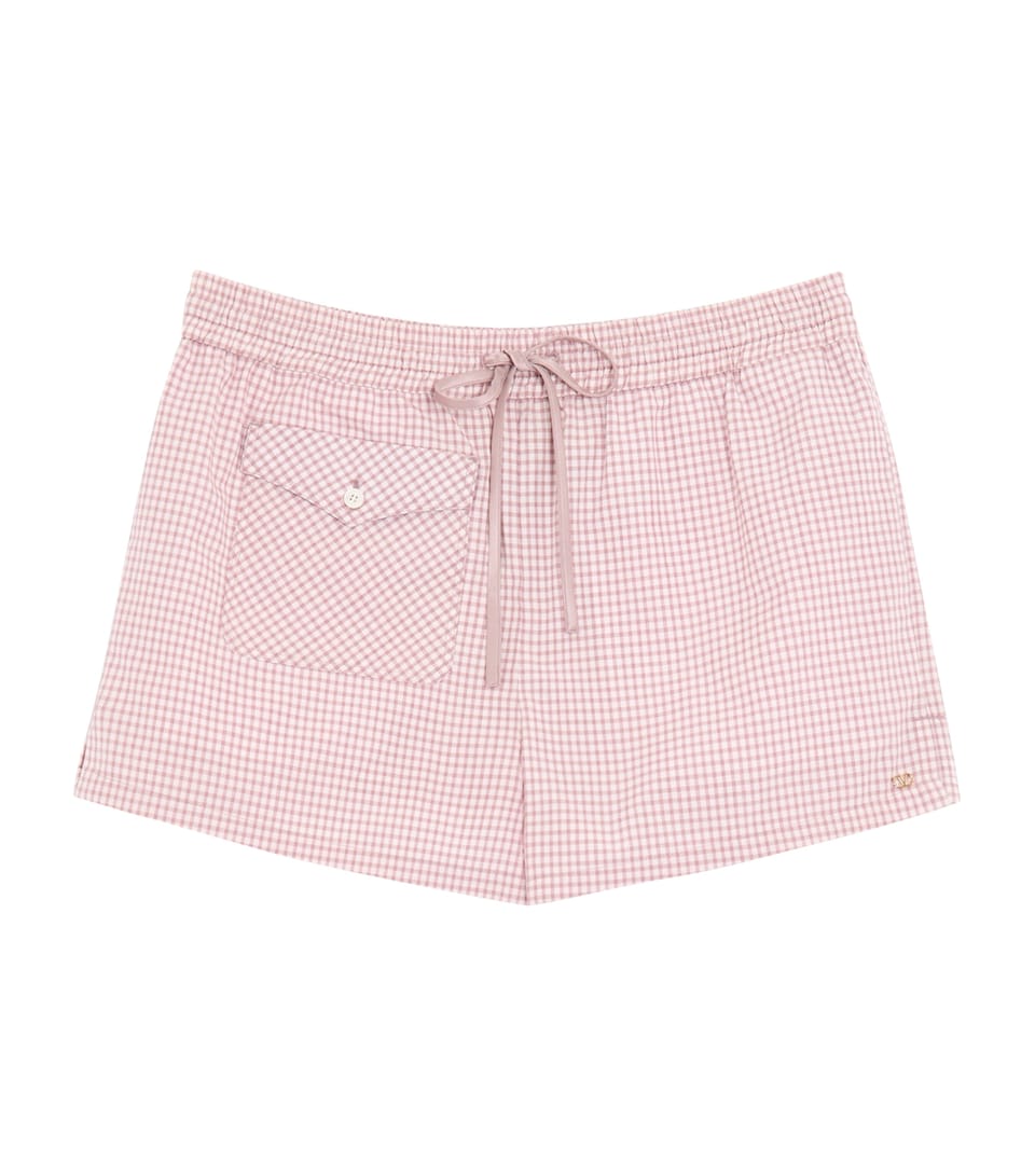 Valentino Womens Check Print Shorts