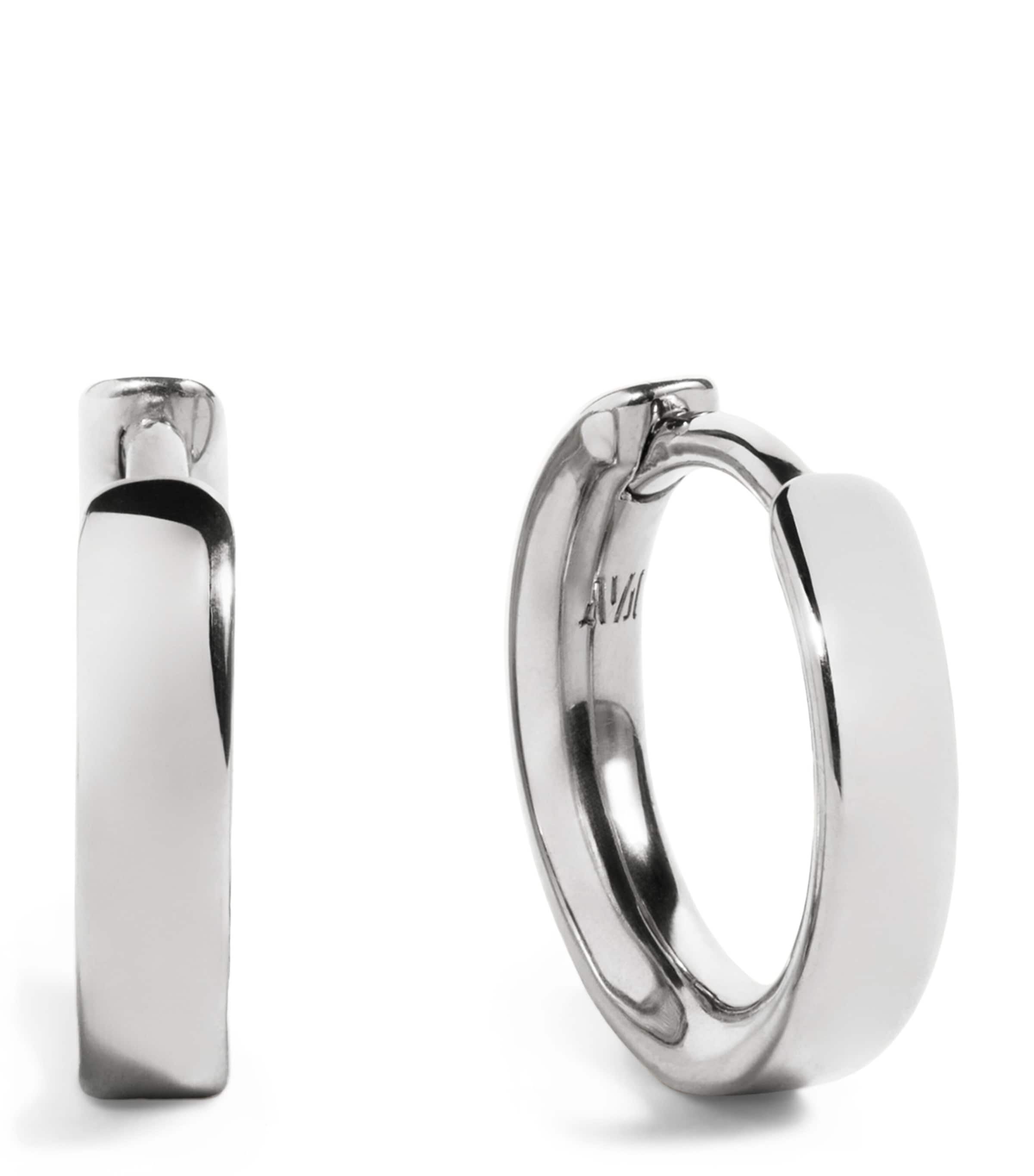 Monica Vinader Sterling Silver Huggie Earrings Silver