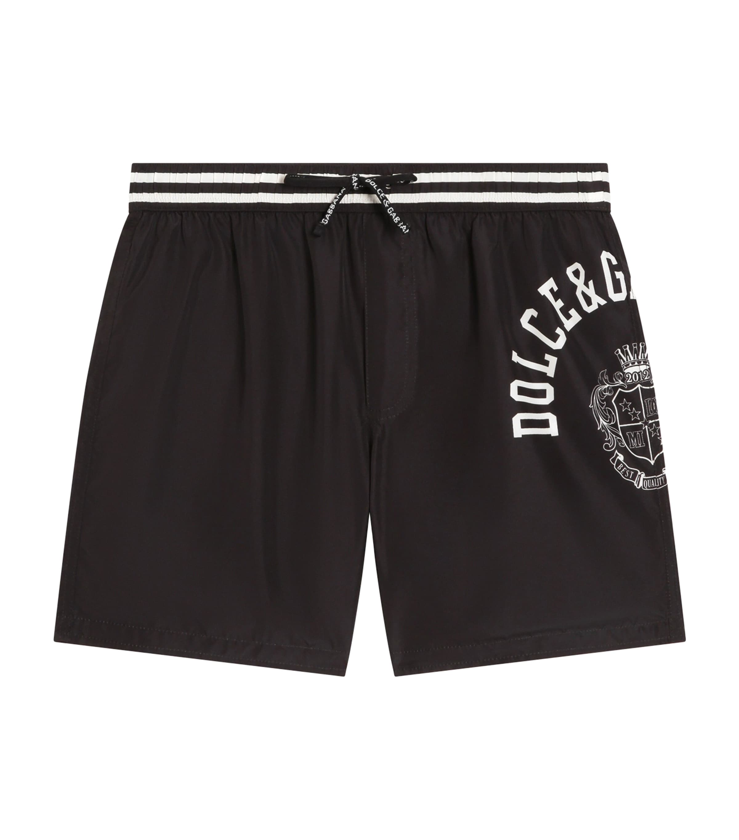 Dolce&Gabbana Kids Logo Swim Shorts (8-12+ Years) Militare Fdo.n