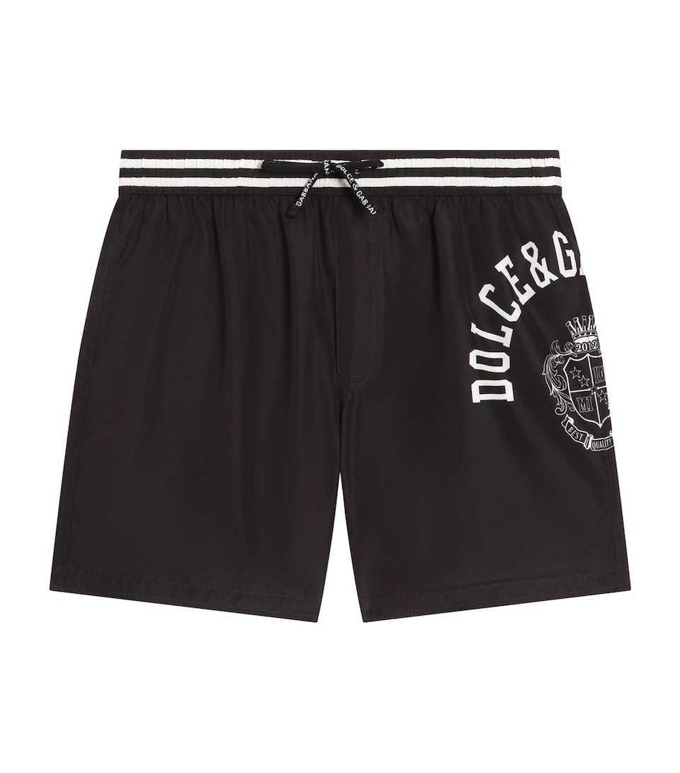 Dolce&Gabbana Kids Logo Swim Shorts (8-12+ Years) Militare Fdo.n