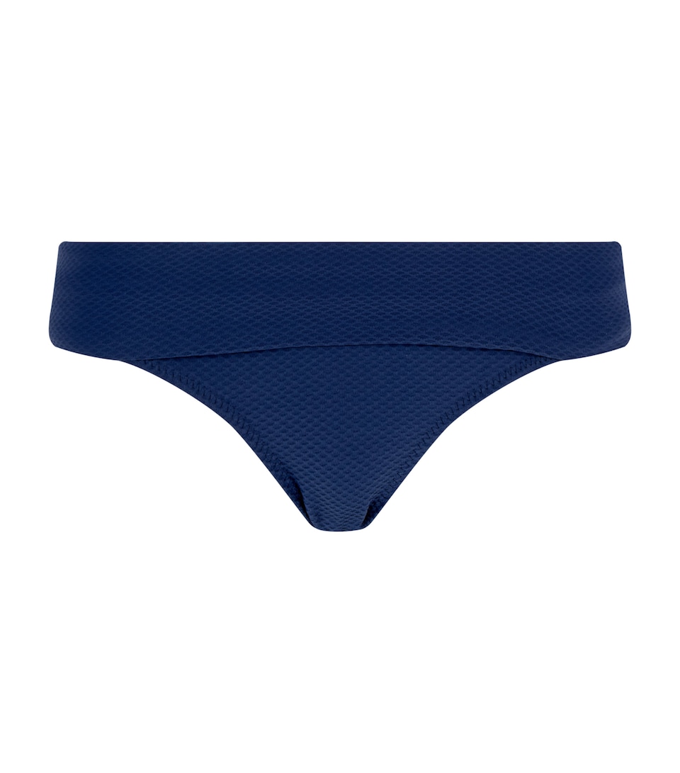 Textured Fold Over Bikini Bottoms