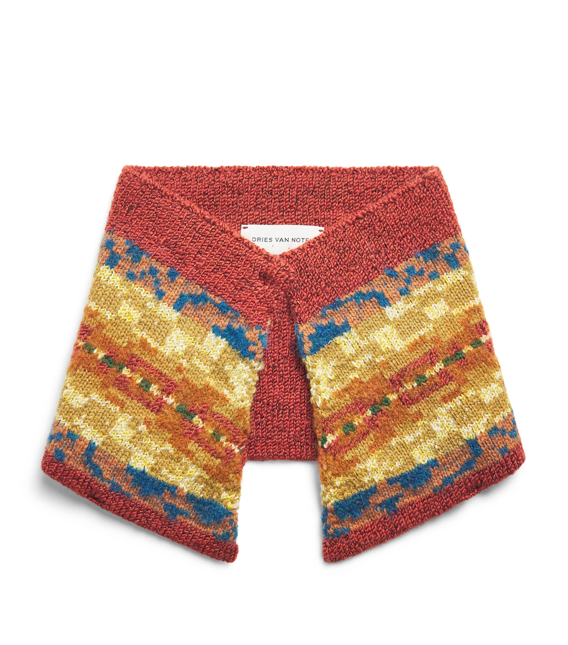 DRIES VAN NOTEN Wool-Alpaca-Blend Collar-Style Scarf