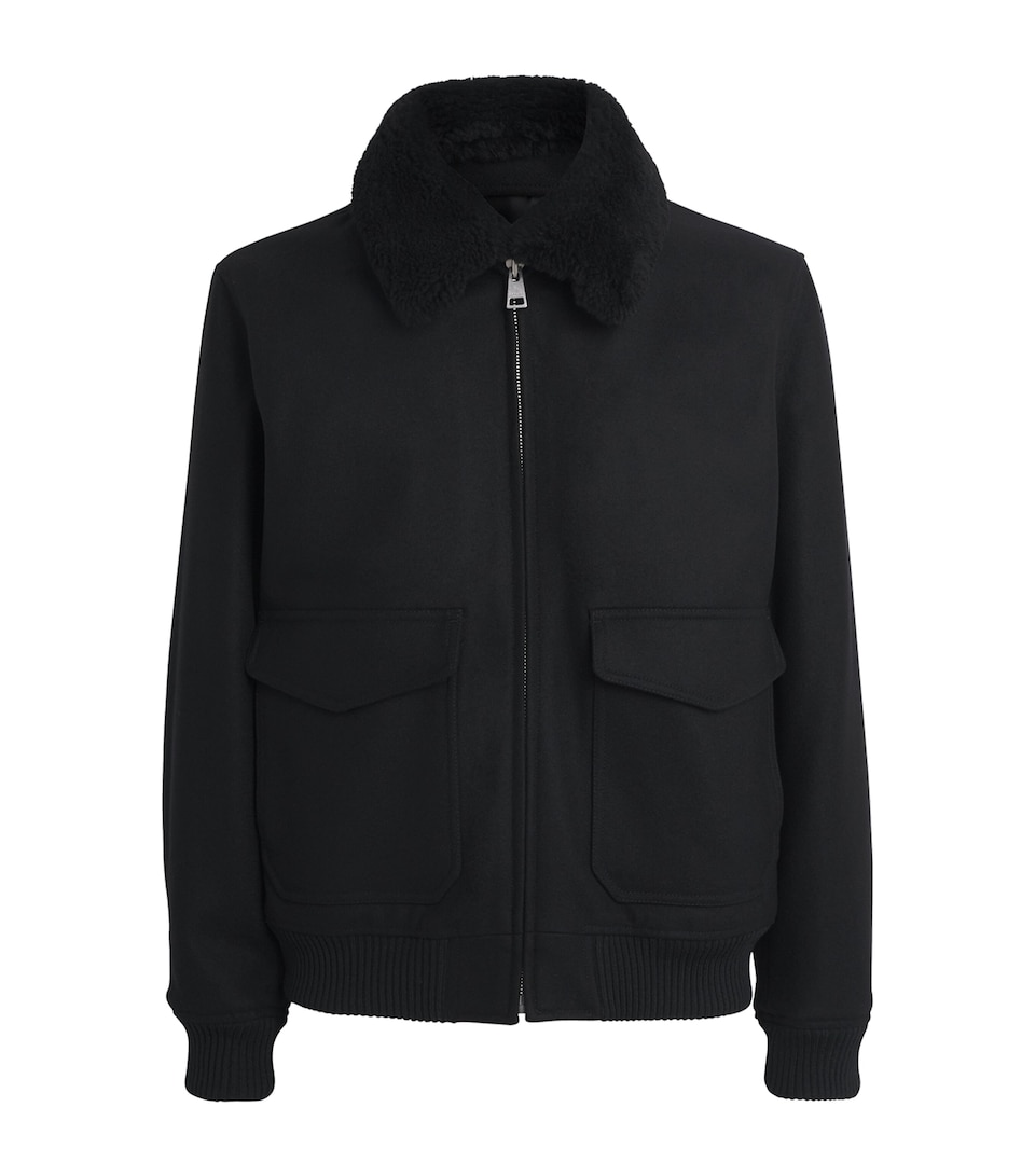 Wool-Blend Bomber Jacket