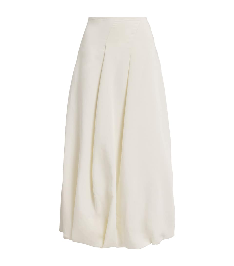 Canvas Balloon Midi Skirt