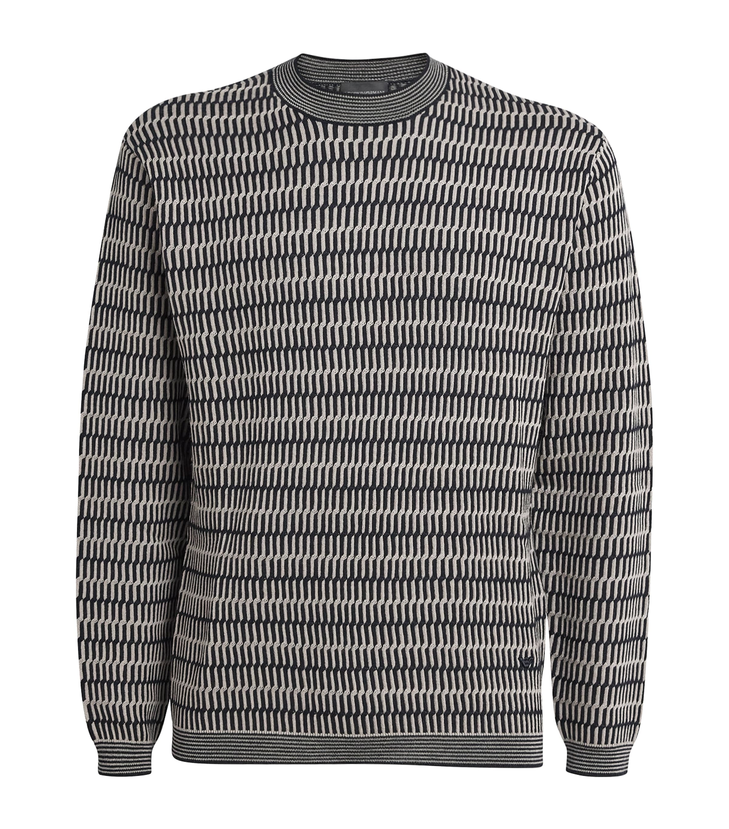 Virgin Wool Geometric Jacquard Sweater