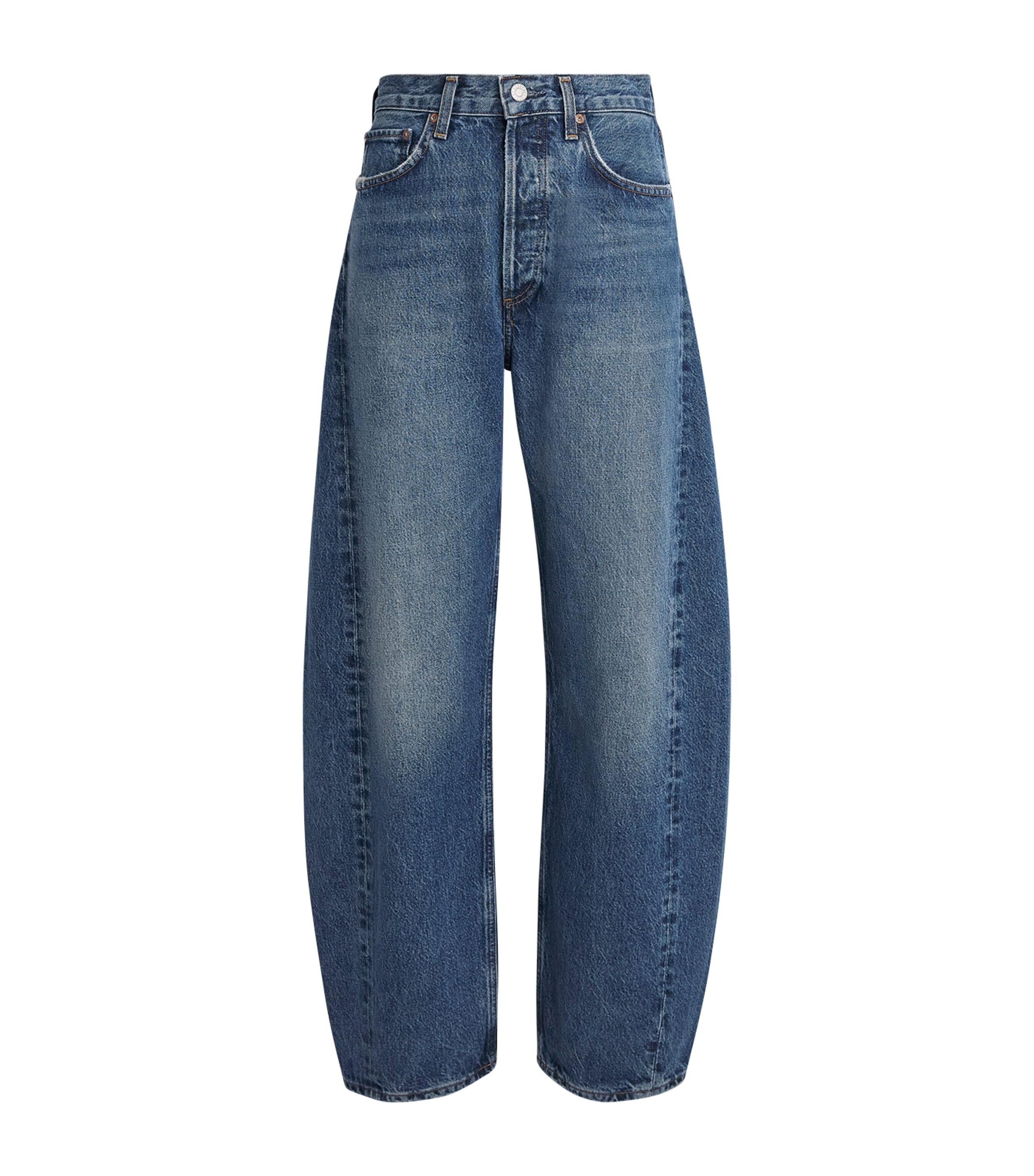 AGOLDE Womens Luna Pierced Tapered Jeans Lgcl