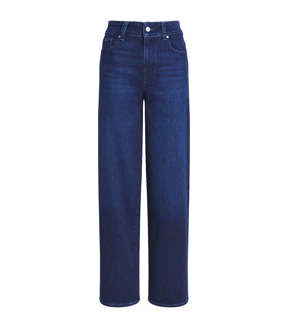 PAIGE Womens Sasha Wide-Leg Jeans Moonlit Marina
