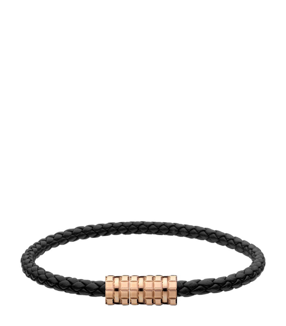 Chopard Leather Ice Cube Bracelet Black