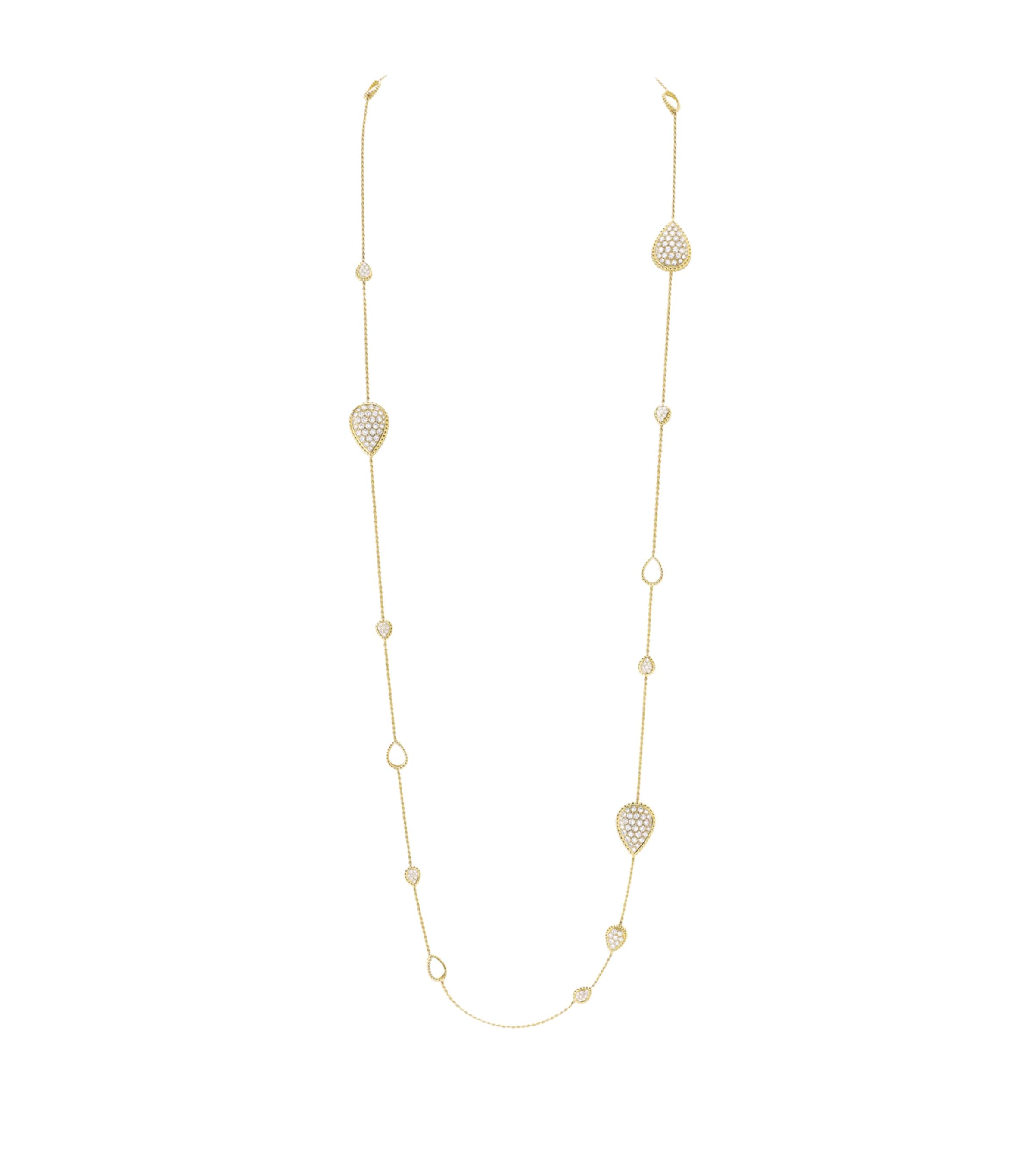 Yellow Gold and Diamond Serpent Bohème Long Necklace