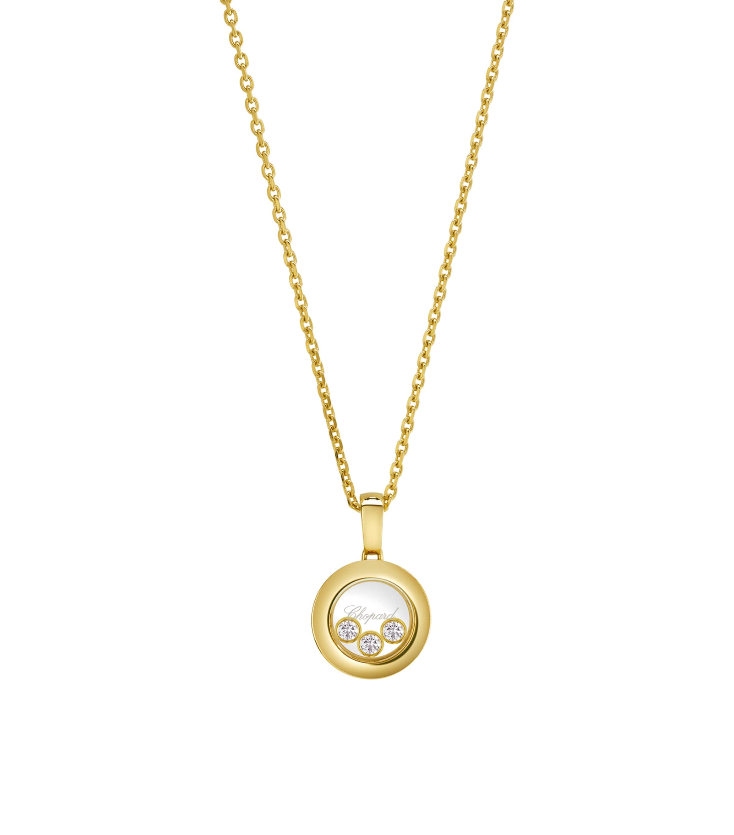 Yellow Gold and Diamond Happy Diamonds Icons Pendant Necklace