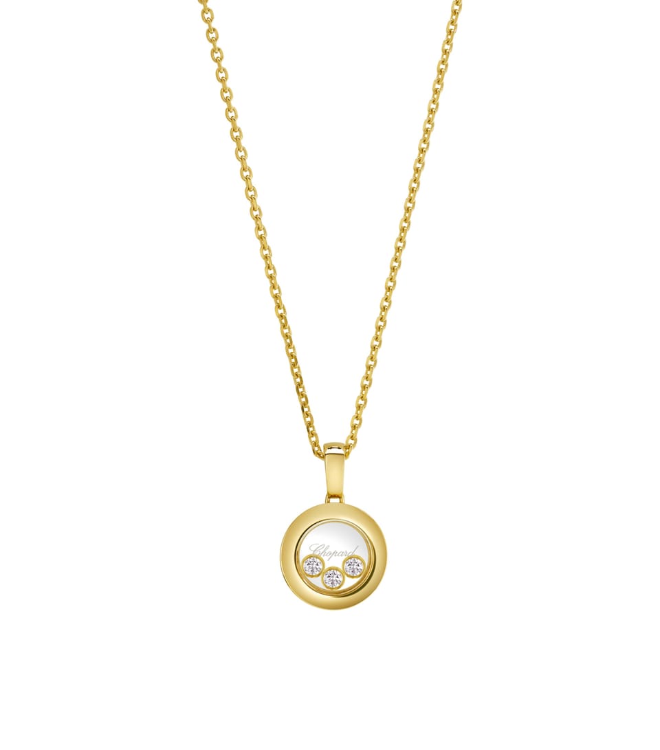 Yellow Gold and Diamond Happy Diamonds Icons Pendant Necklace