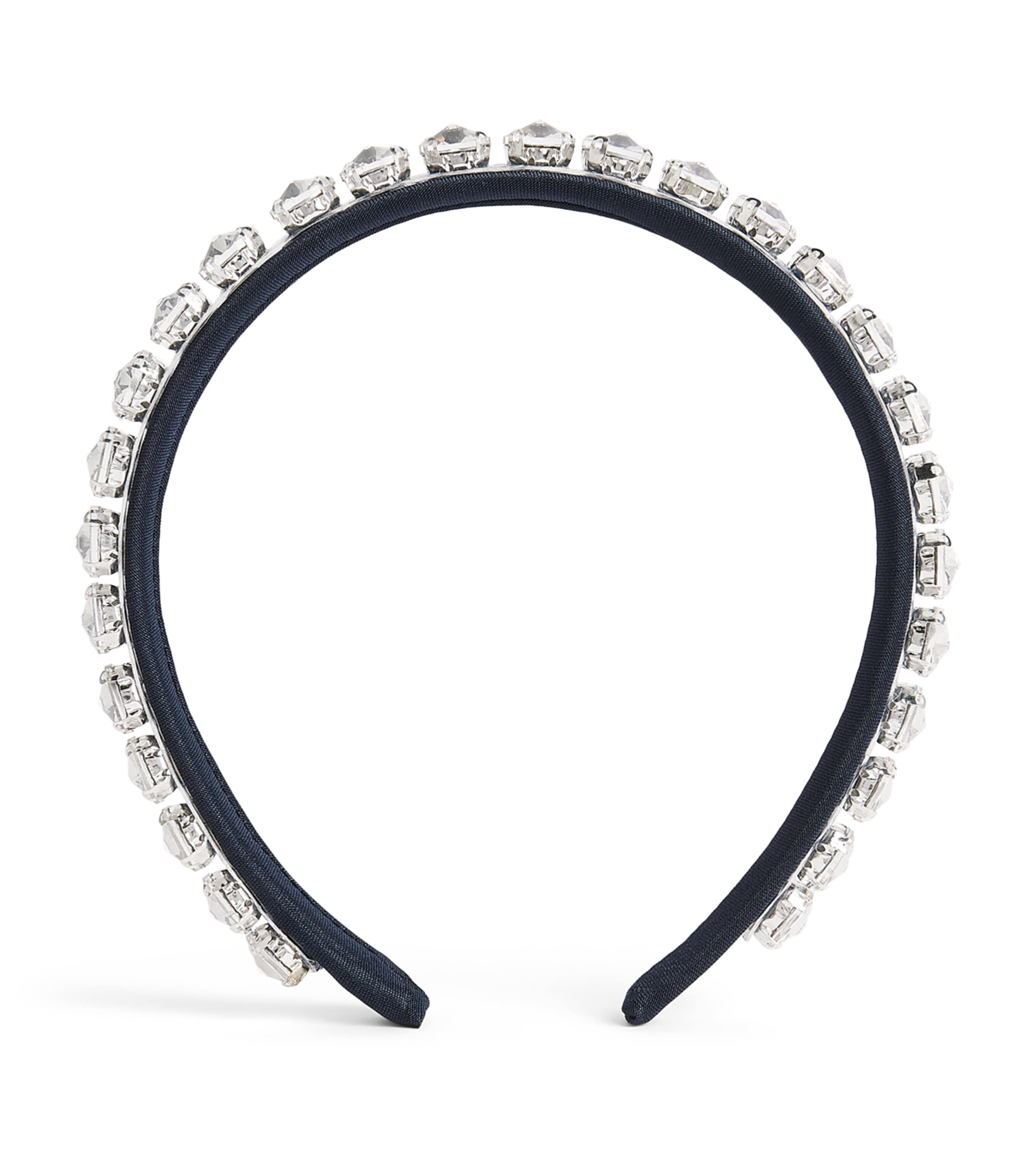 Mama Luma Crystal-Embellished Headband Navy
