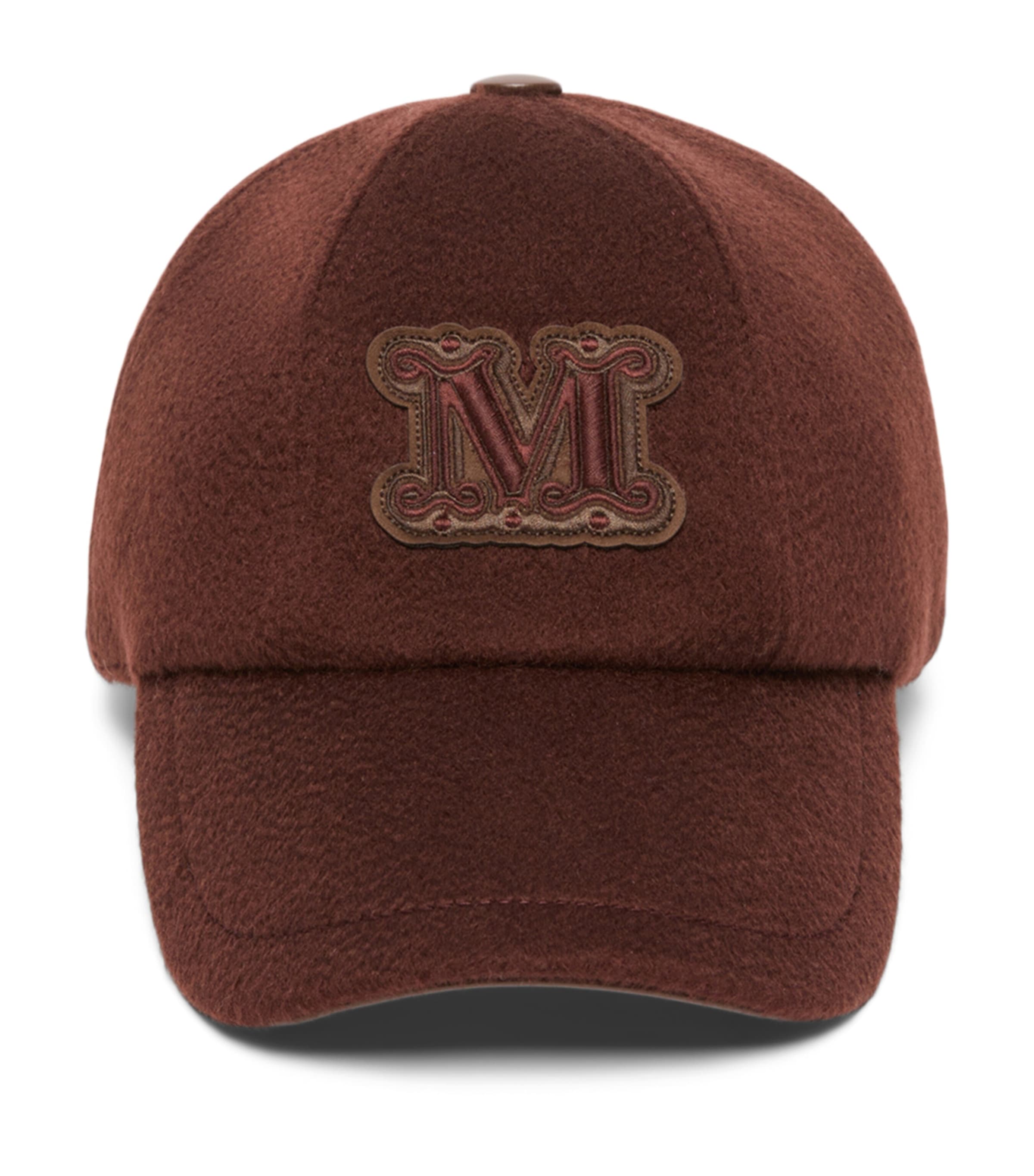 Max Mara Cashmere Monogram Cap Rust