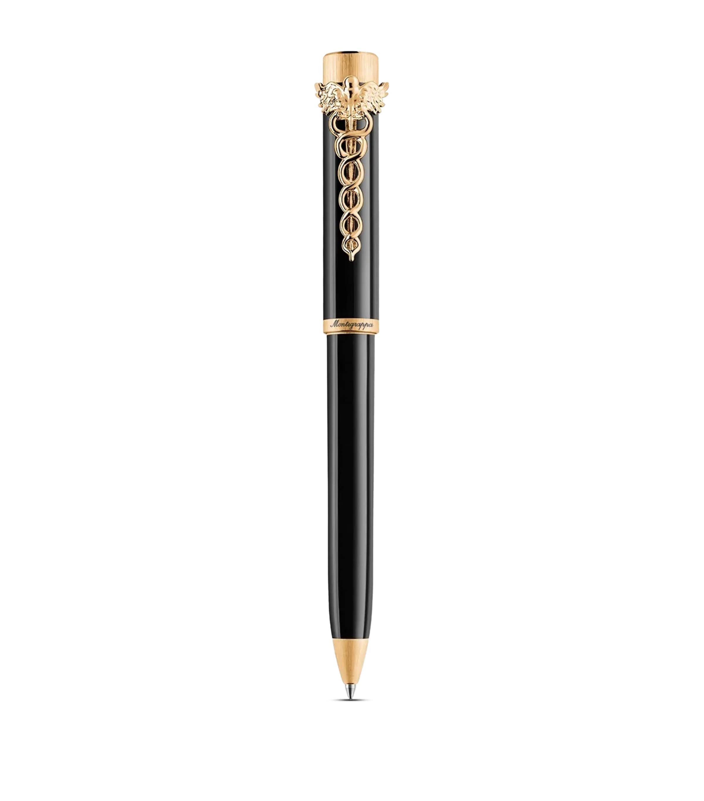 Montegrappa Zero Caduceus Ballpoint Pen Black/yellow Gold