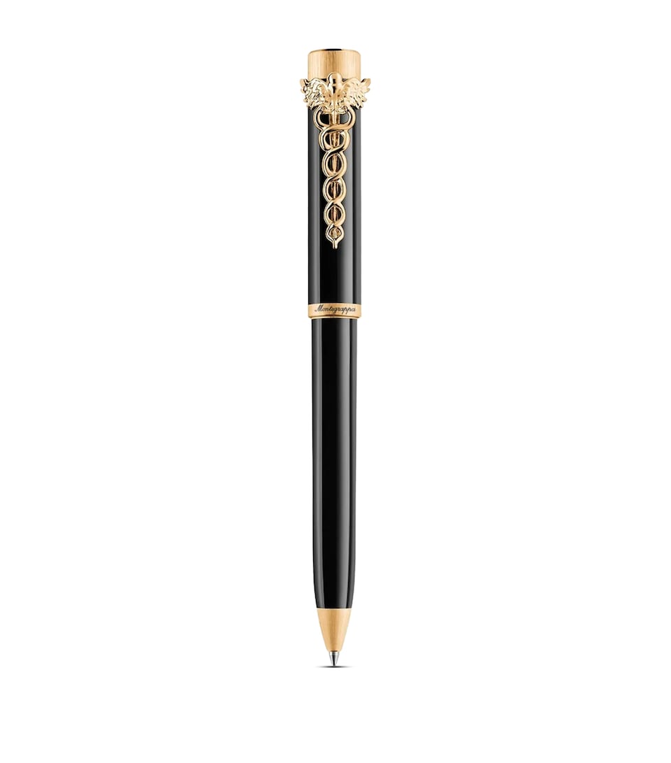 Montegrappa Zero Caduceus Ballpoint Pen Black/yellow Gold