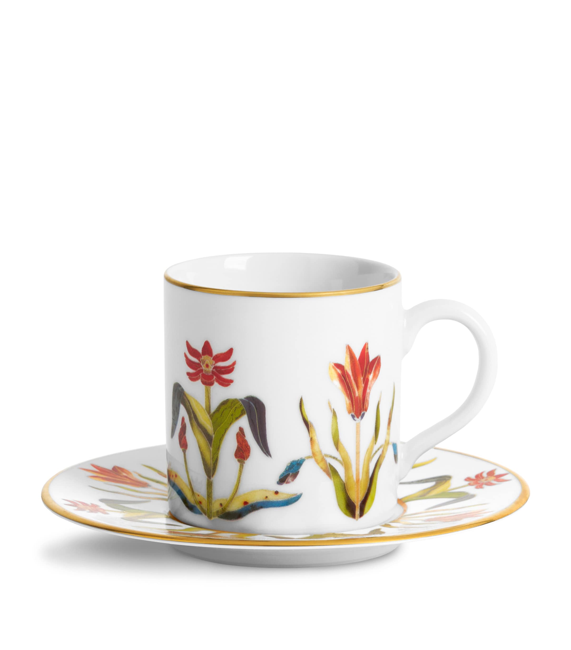 L'Objet Porcelain Grand Tour Espresso Cup and Saucer