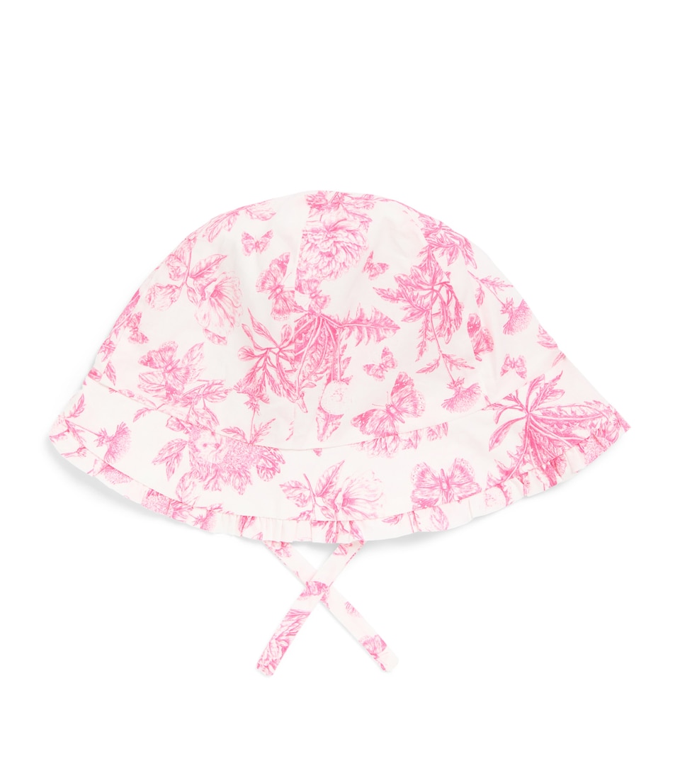 Tartine et Chocolat Cotton Printed Bucket Hat Hibiscus