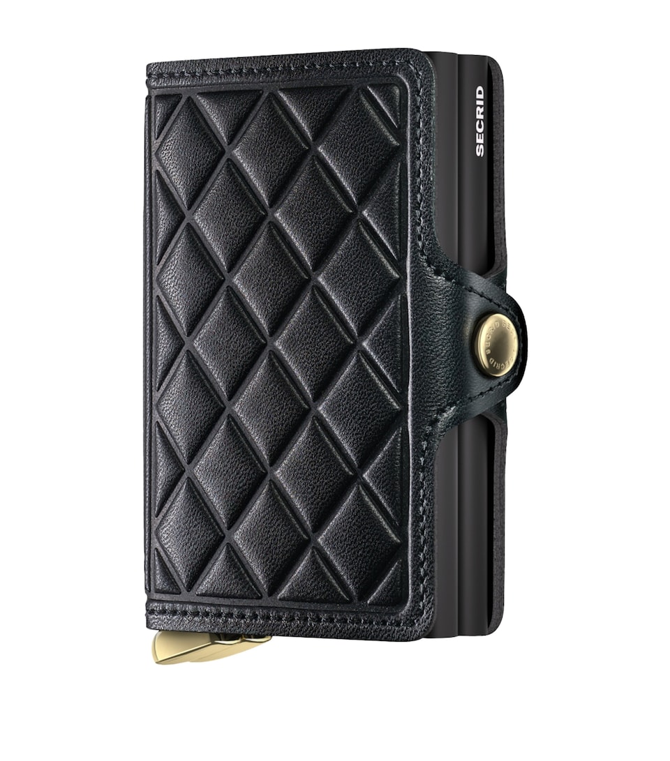 Leather Diamond-Embossed Twinwallet