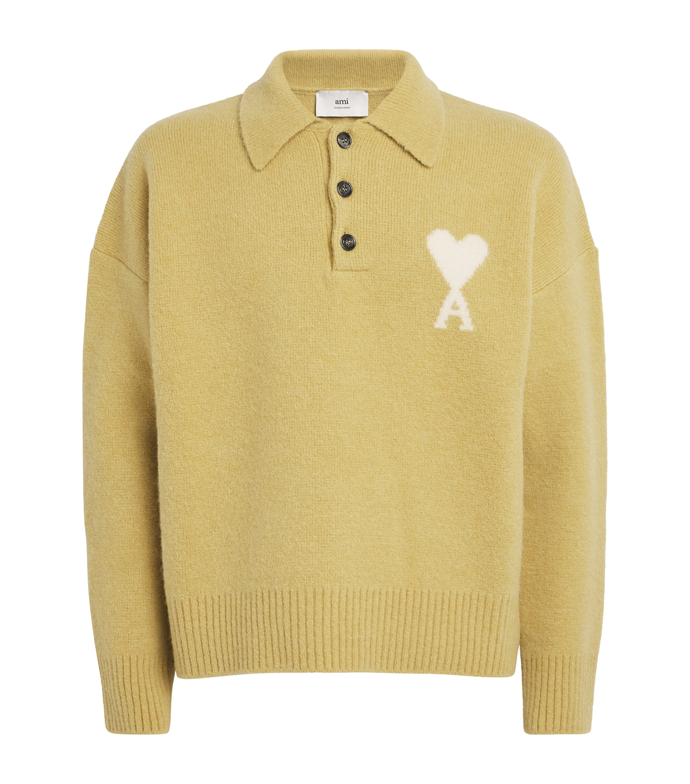 Alpaca-Blend Ami de Coeur Polo Sweater